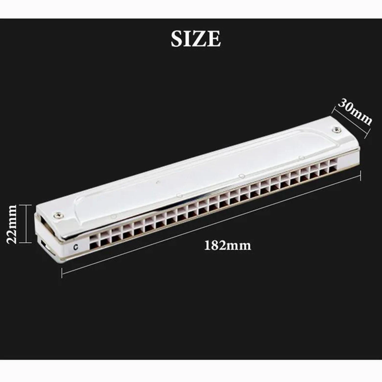 Chiave Armonica Tremolo A 24 Fori Di C. Organetto A Bocca Tremolo Professionale Per Professionisti Adulti(Fm)