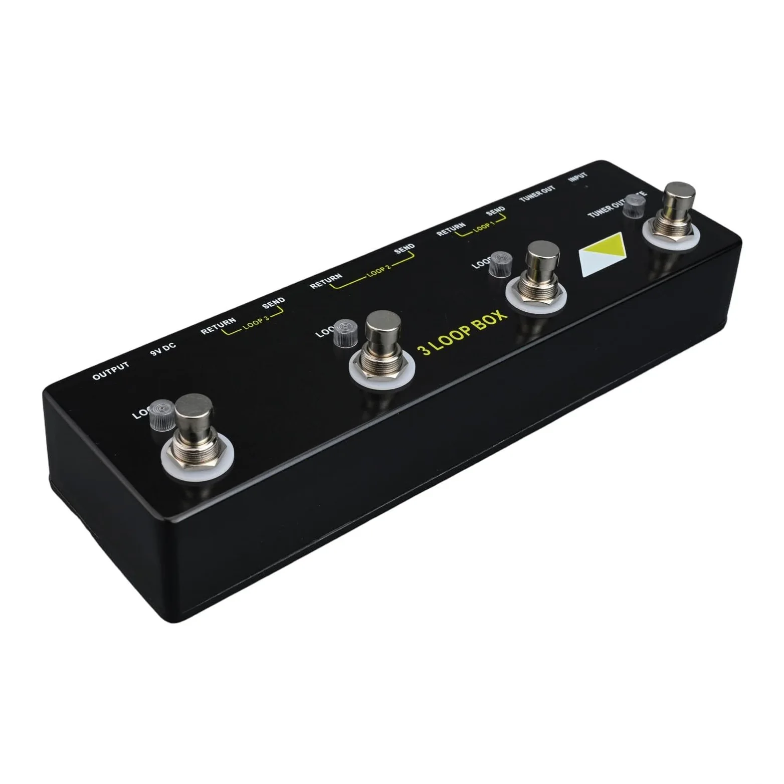 Pedale per effetti per chitarra a 3 loop con funzione True Bypass Looper e Tuner Mute, Shell in metallo Multi Loop Switcher, opzioni di ingresso versatili per chitarristi e bassisti in studio o