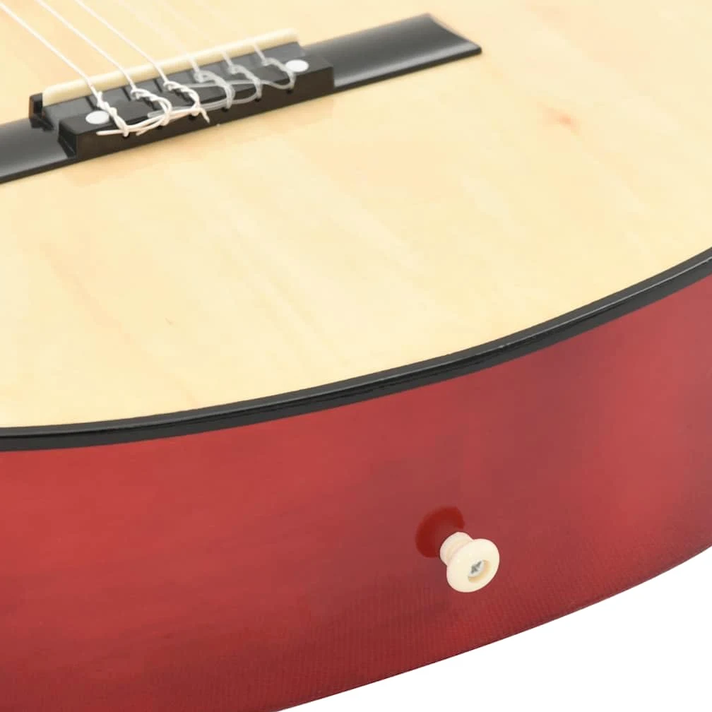 Genérico Set Chitarra Western 12 pz con Equalizzatore e 6 Corde,Marrone Chiaro,3.8kg,70137