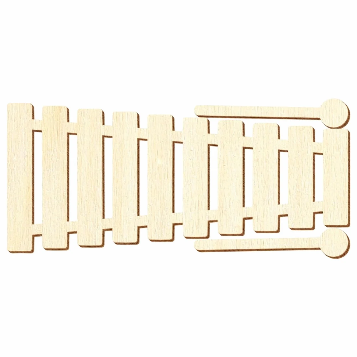 Xilofono in legno con bacchette, decorazione fai da te, 5-50 cm, dimensioni: 9 cm, confezione da 50 pezzi