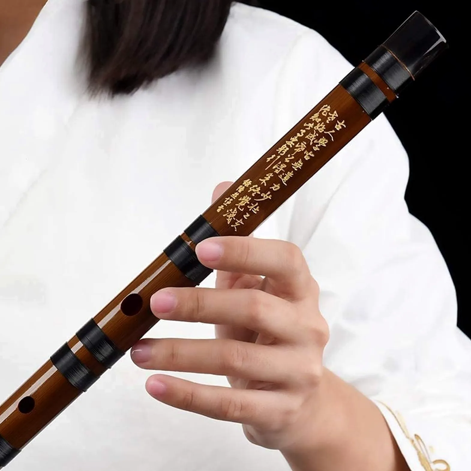 Flauto di bambù che suona flauto basso flauto traverso strumento musicale cinese Dizi Dizi(E)
