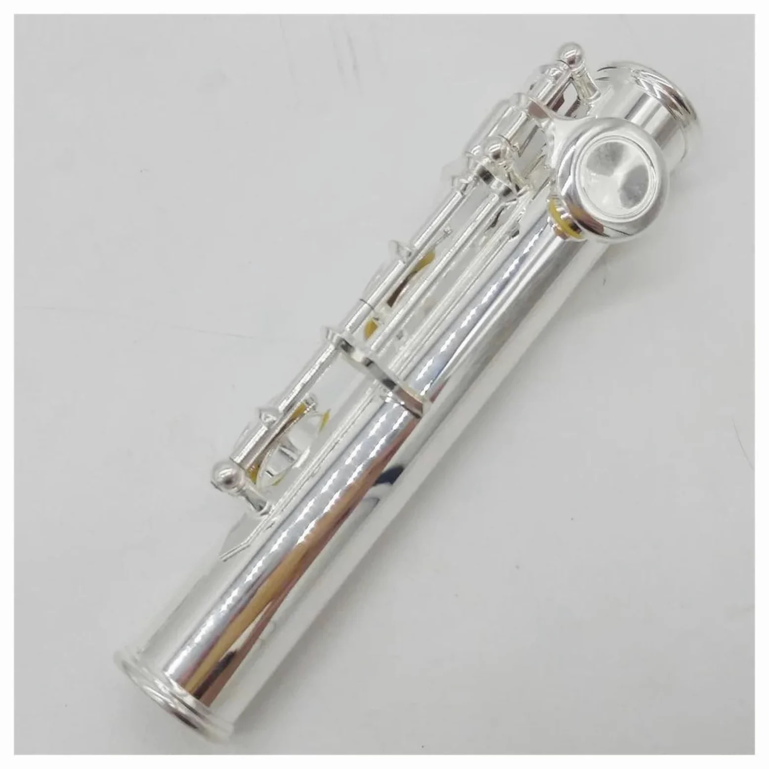 Professionale Flauto Traverso Flauto Placcato Argento Strumento Studente Testata Curva Flauti C Gamba 16 Fori Chiusi Chiave E Flauto