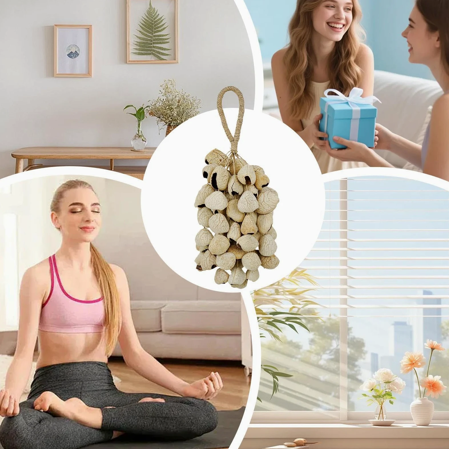 Strumenti per la Sonora Arredo Casa Naturale Interattivo con | Sonagli Giocattoli Musicali Percussioni A Mano per Donne Uomini Bambini Interno Esterno Casa Sala da Soggiorno Rilassamento