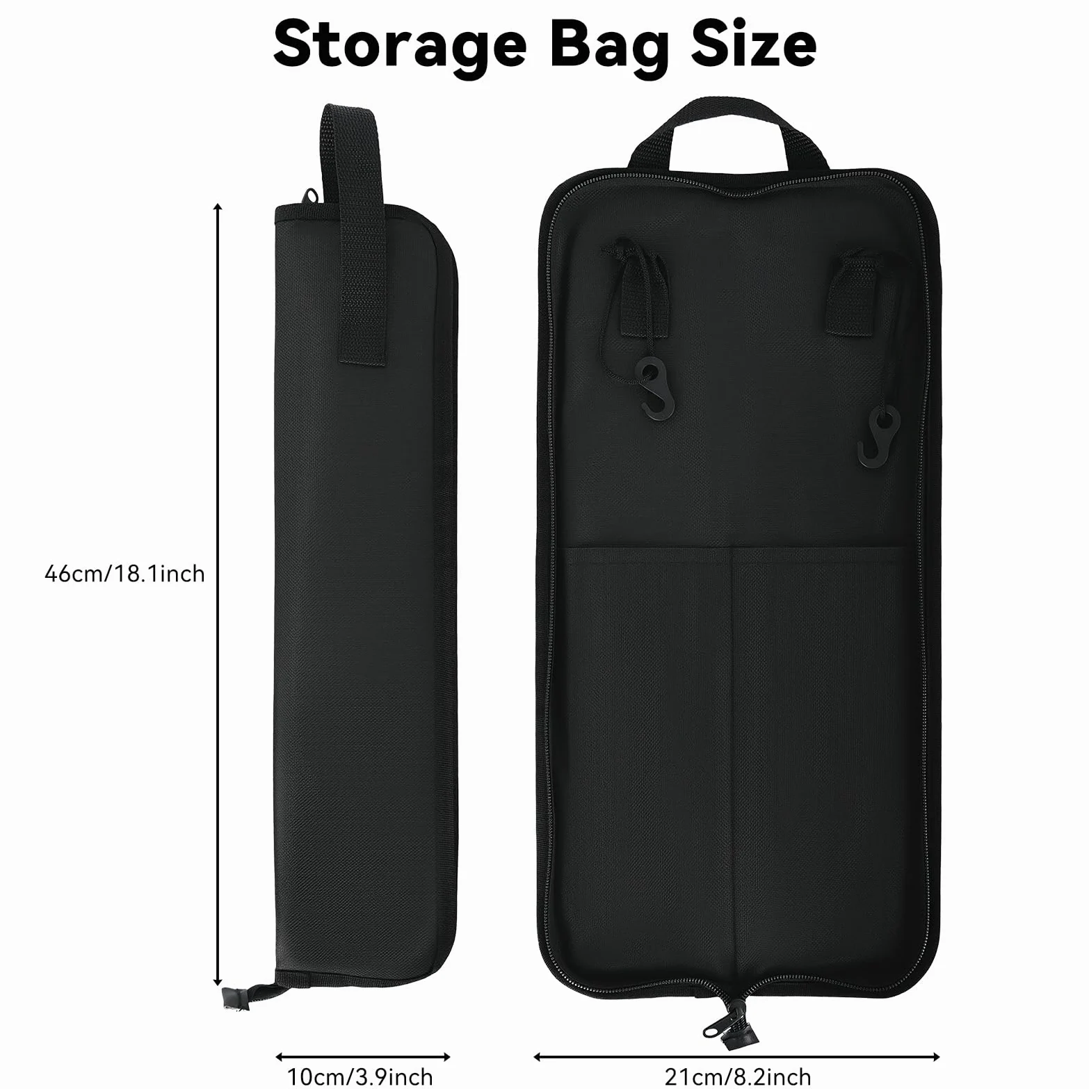 Il set include 5 paia di bacchette per batteria, set di pennelli con custodia portatile, accessori per strumenti a percussione, per esercitazioni di batteristi acustici, rock band, studenti