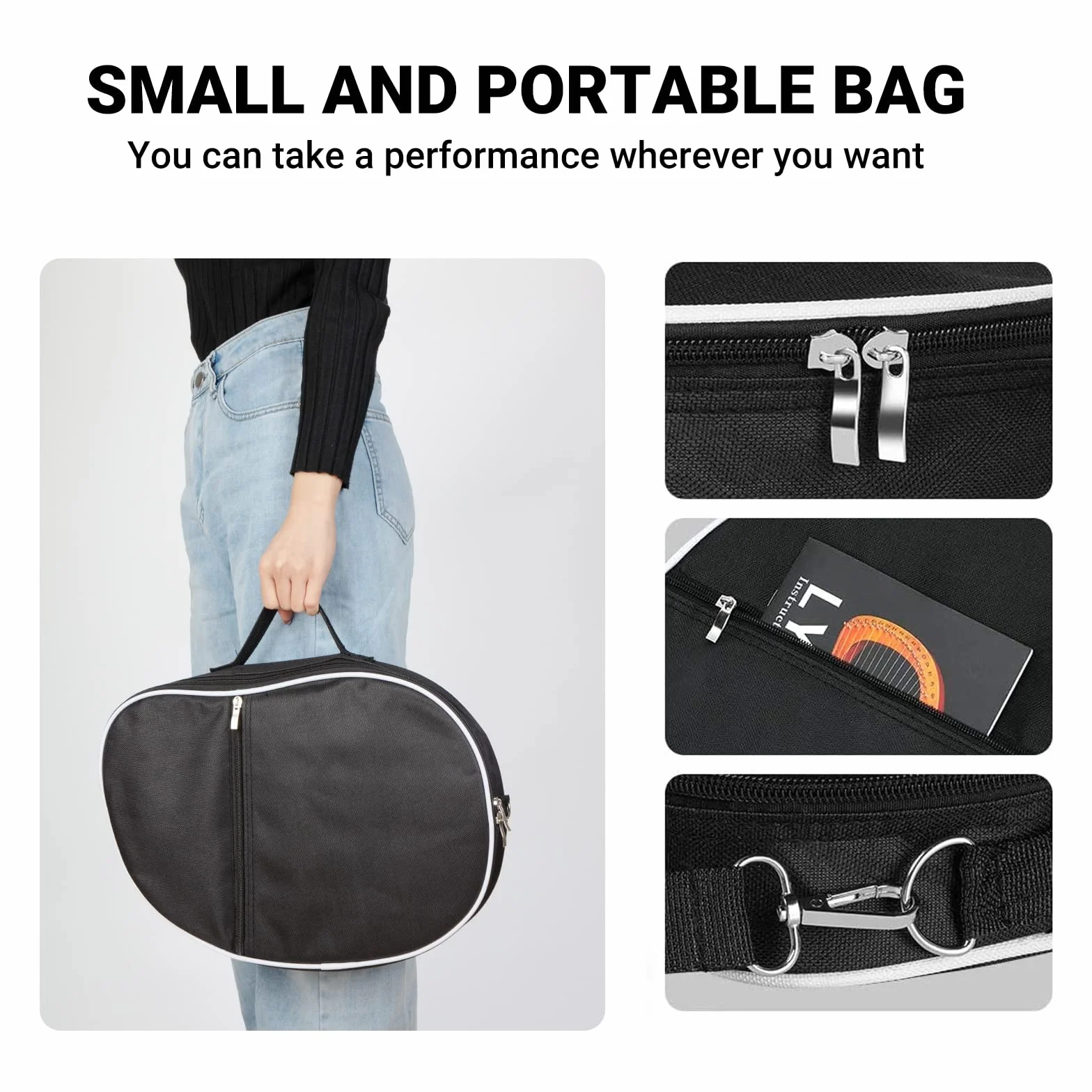 Arpa Lira 16 Corde Portatile In Mogano, Lyre Harp con Borsa Per Il Trasporto Sostituire Set di Corde, Arpa Celtica Strumento Musicale Per Gli Amanti Della Musica Principianti Bambini Adulti