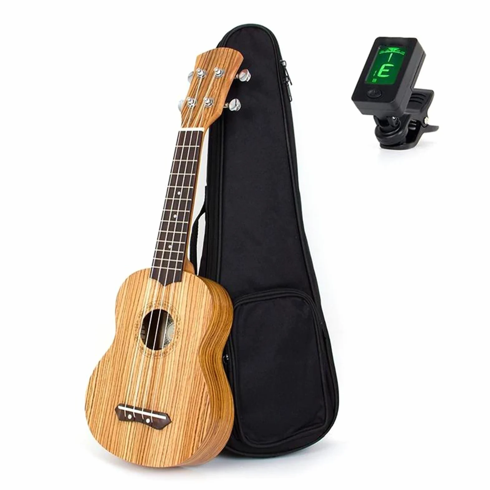 Ukulele Strumento Musicale Chitarra A 4 Corde Ukulele In Legno Zebrano Da 21 Pollici Con Borsa Per Ukulele E Accordatore