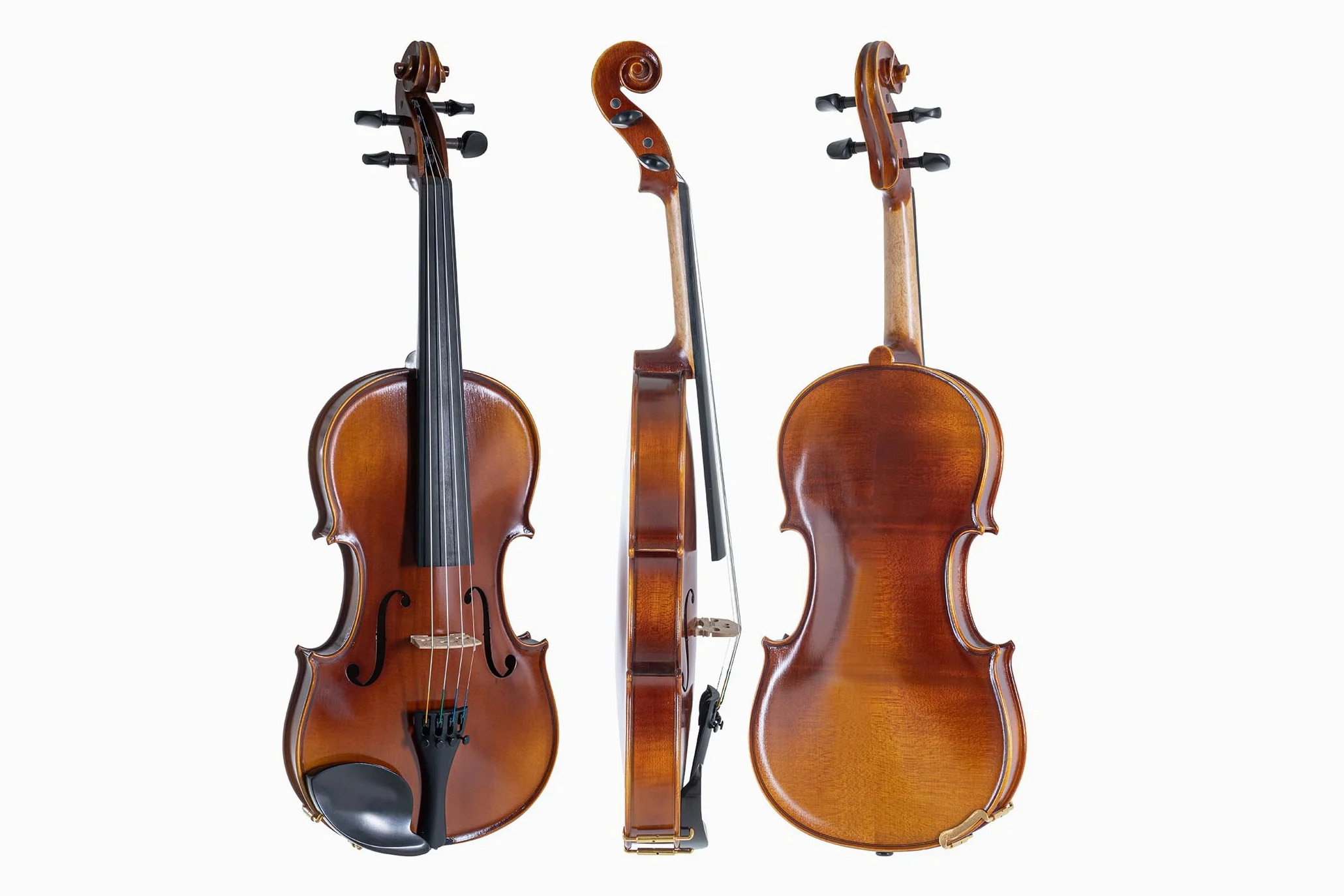 GEWA Set Violino Allegro VL 1 – 3/4 pronto per suonare, acero massello europeo e abete europeo, verniciato a mano, arco Massaranduba, corde Larsen Aurora, custodia per violino