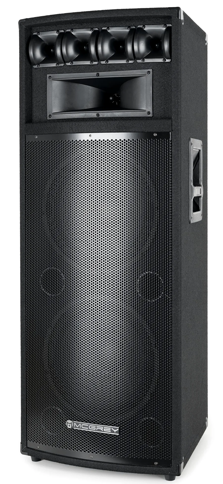 McGrey PowerDJ-212 Cassa Passiva, Cassa DJ/Party passiva, 1x tweeter | 2x woofer da 12" con tubi bass-reflex, 2x driver piezo da 3, Potenza: 800 Watt Peak, Risposta in frequenza: 45-18.000 Hz