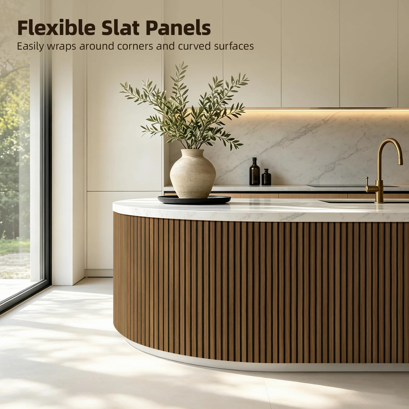 Vieshful Set da 20 Pannelli MDF Legno Acustici Flessibili 28x40cm Noce | Doghe Parete per Colonne e Curve, Pannelli 3D per Ridurre l'Eco e Migliorare l'Acustica, Decorazione Fai-da-Te
