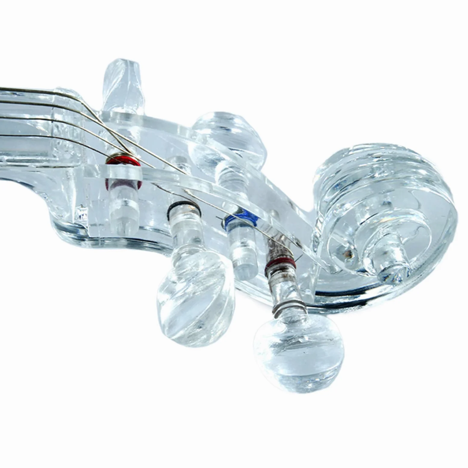 Violon Student 4/4 Violino Elettrico Corpo Trasparente con Arco Violino Colori Luci LED
