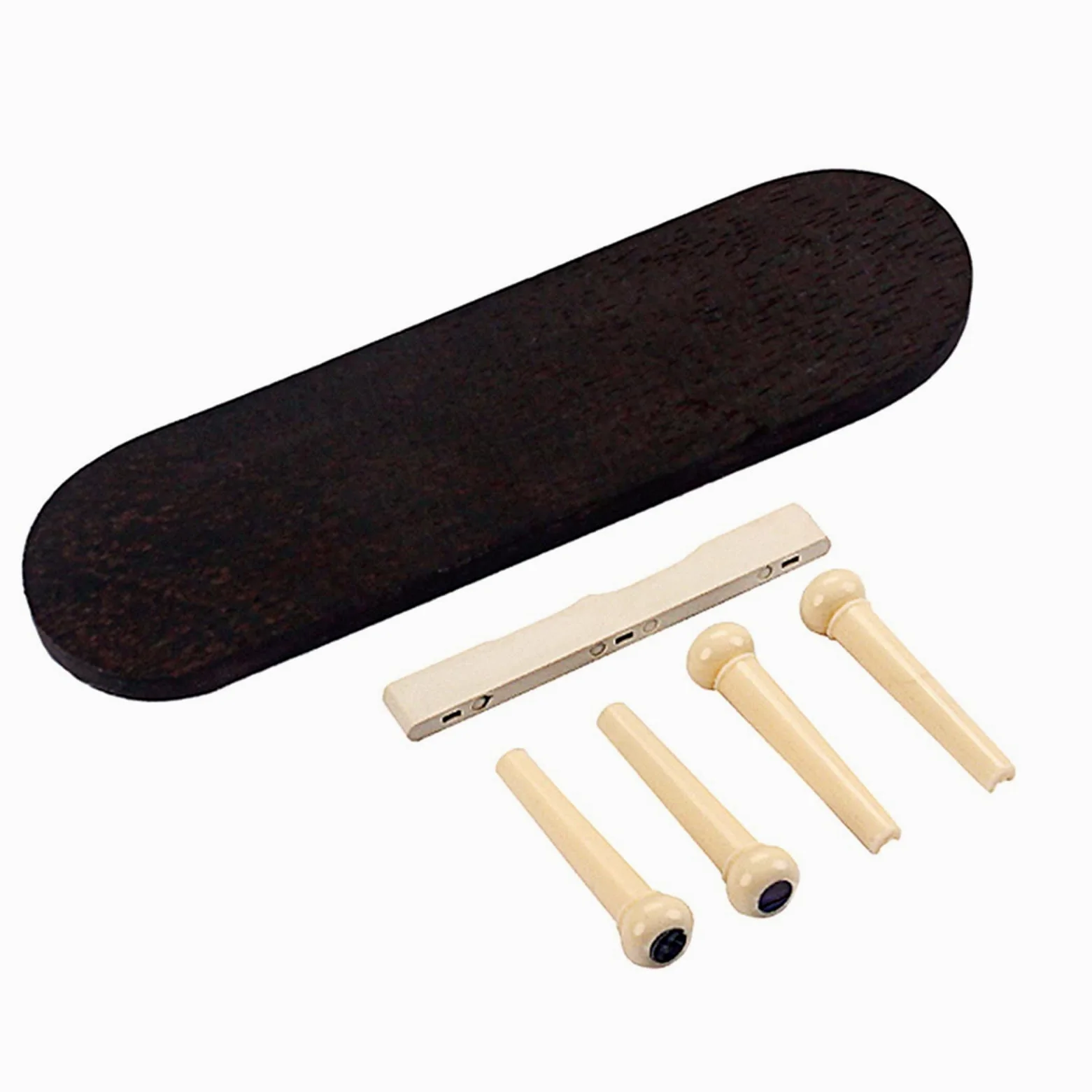 1 Set Rosewood Guitar Bridge E 1 Sella 4 Net Ukulele Accessory Part Sostituzione delle parti ponte
