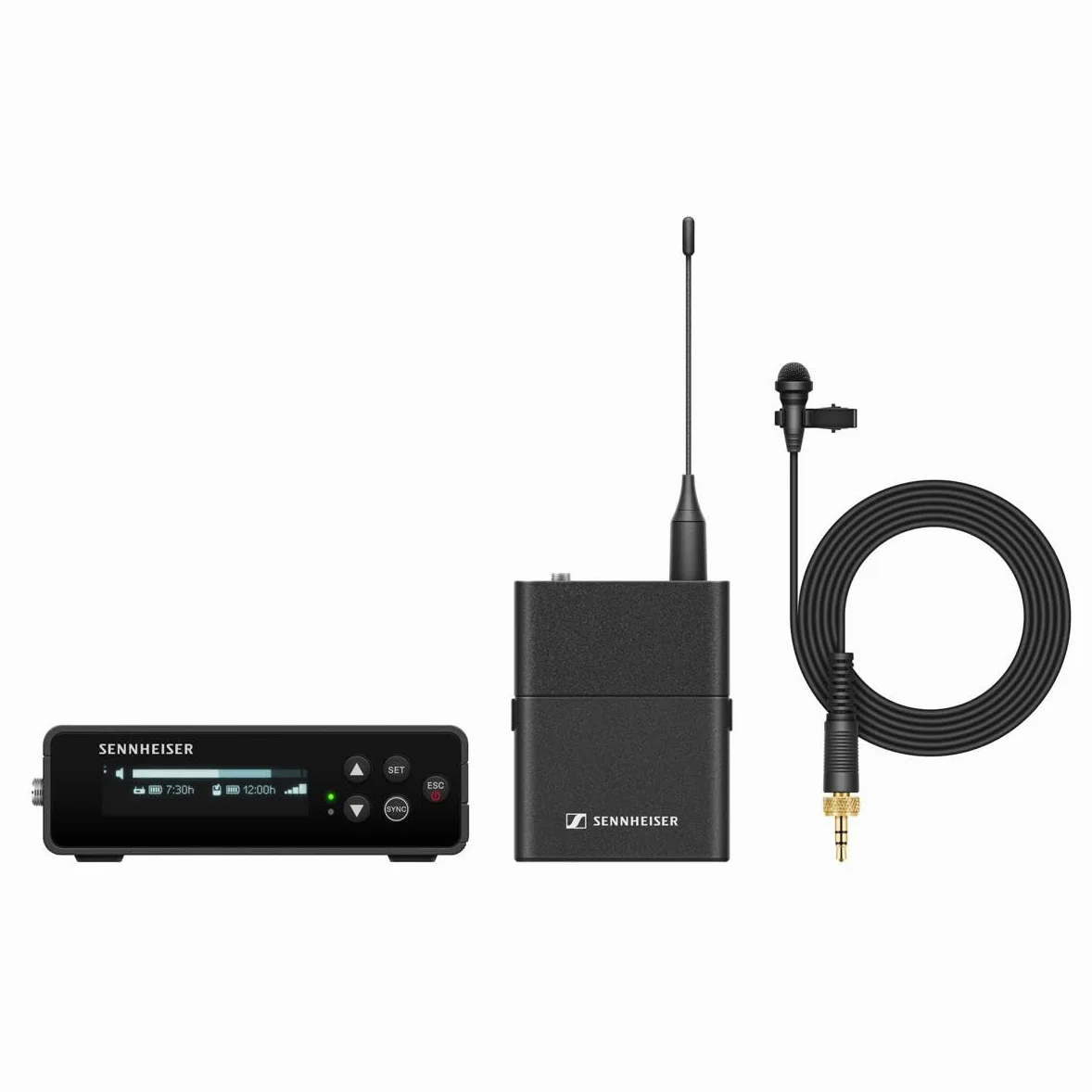 Sennheiser Sistema microfonico digitale portatile wireless UHF con lavalier omnidirezionale ME2 set EW-DP ME2 (Q1-6), Nero (700010)