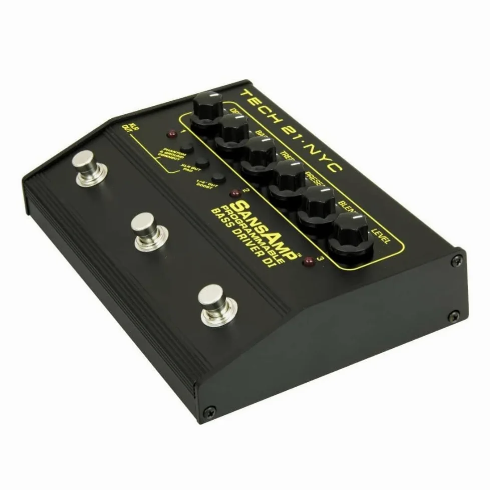 Tech 21 PBDR Preamplificatore a Pedale 3 Canali per Basso, Completamente Programmabile