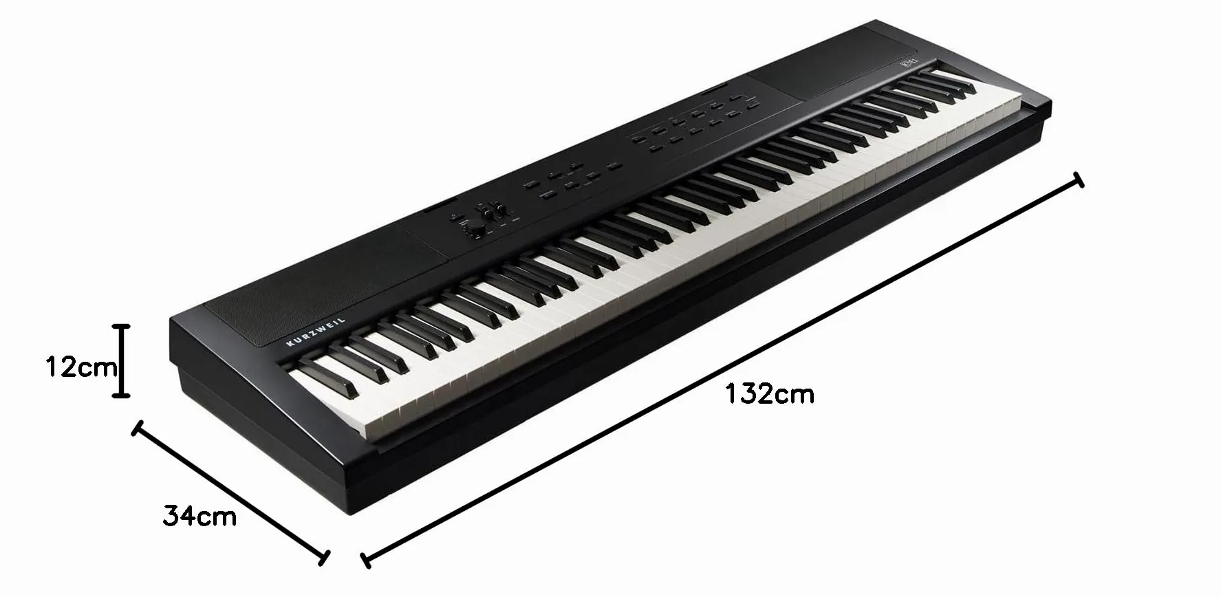 Kurzweil KAE1-LB Stage Piano Keyboard Nero 88 tasti + supporto keepdrum tastiera