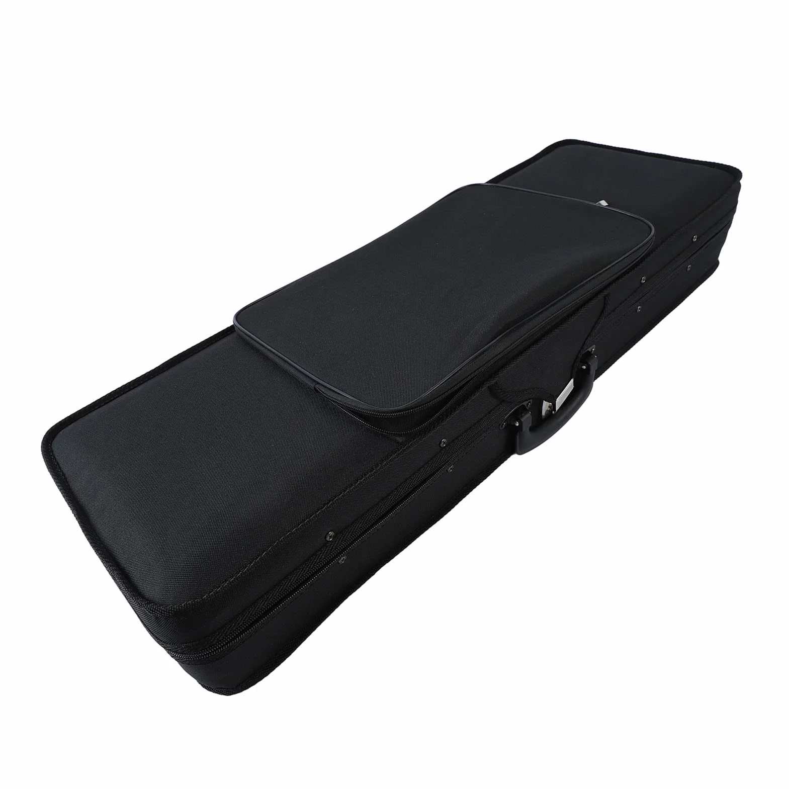 Custodia per violino portatile, forma oblunga resistente all'usura, fodera in cotone impermeabile, custodia per violino 4/4 in tessuto Oxford nero per riporre strumenti musicali