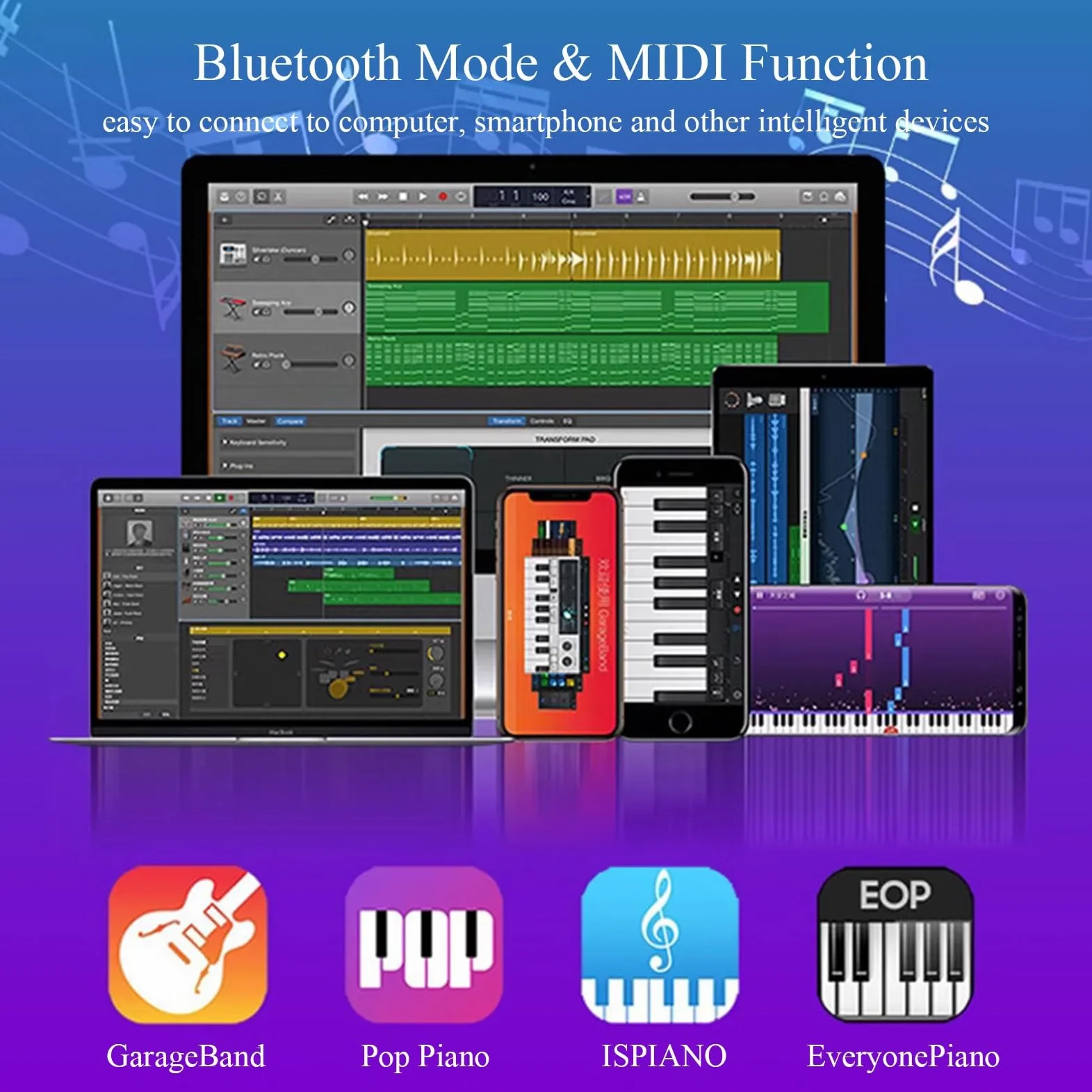 Pianoforte elettrico a 88 tasti con meccanismo a percussione, tastiera digitale verticale for uso domestico, pianoforte elettronico for adulti professionisti con 3 pedali, supporto USB-MIDI(Black)
