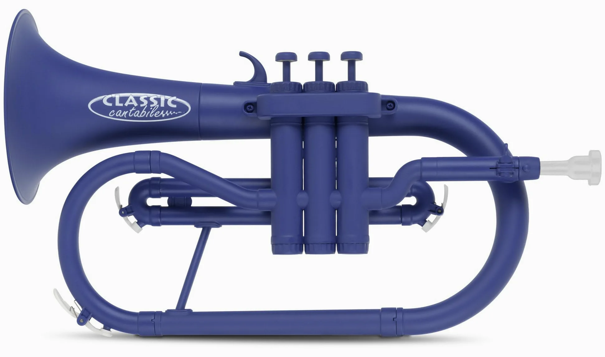 Classic Cantabile MardiBrass Flicorno in plastica ABS - Valvole Perinet - 600g leggero - Foratura: 11,5 mm - incl. bocchino e custodia - opaco blu