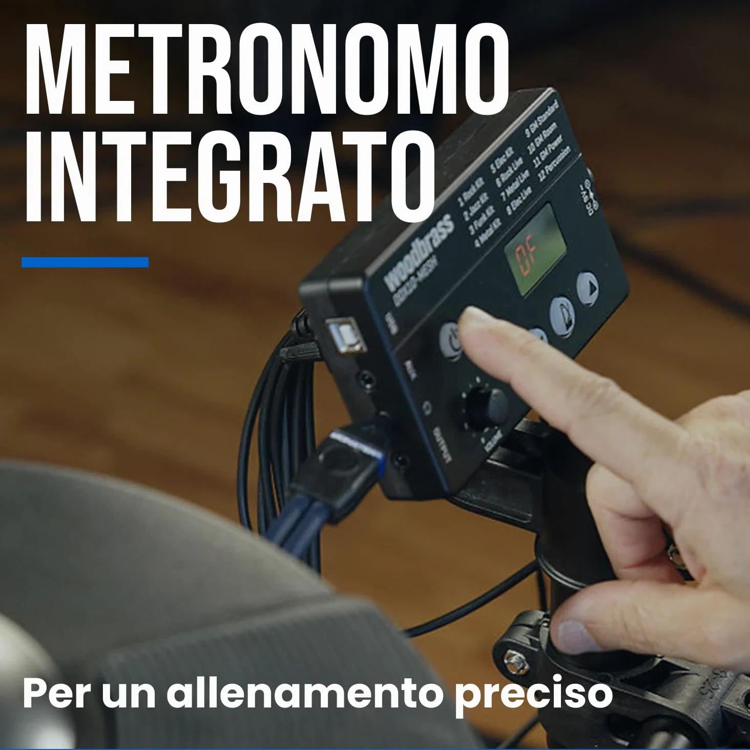 Woodbrass DDX10-MESH Batteria elettronica - Kit completo ideale per principianti bambini e adulti, Pronta all'uso, Accessori inclusi - Pads con pelli mesh realistiche, naturali, silenziose