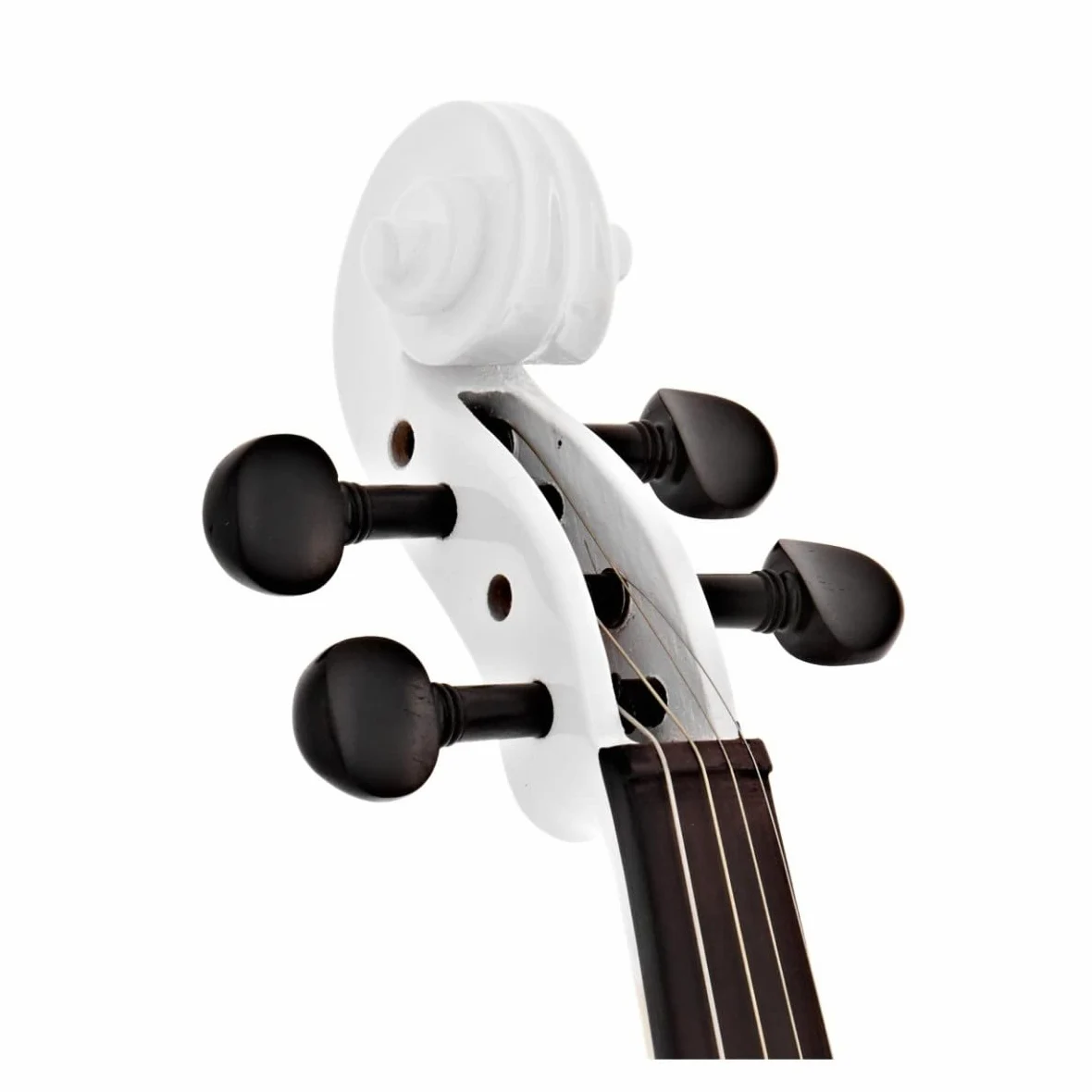 Violino Elettrico 4/4 con Amplificatore e Accessori, Bianco | Pickup attivo per connessione ampli/FX, pickup sotto ponte con controllo tono, leggio e spallaccio inclusi