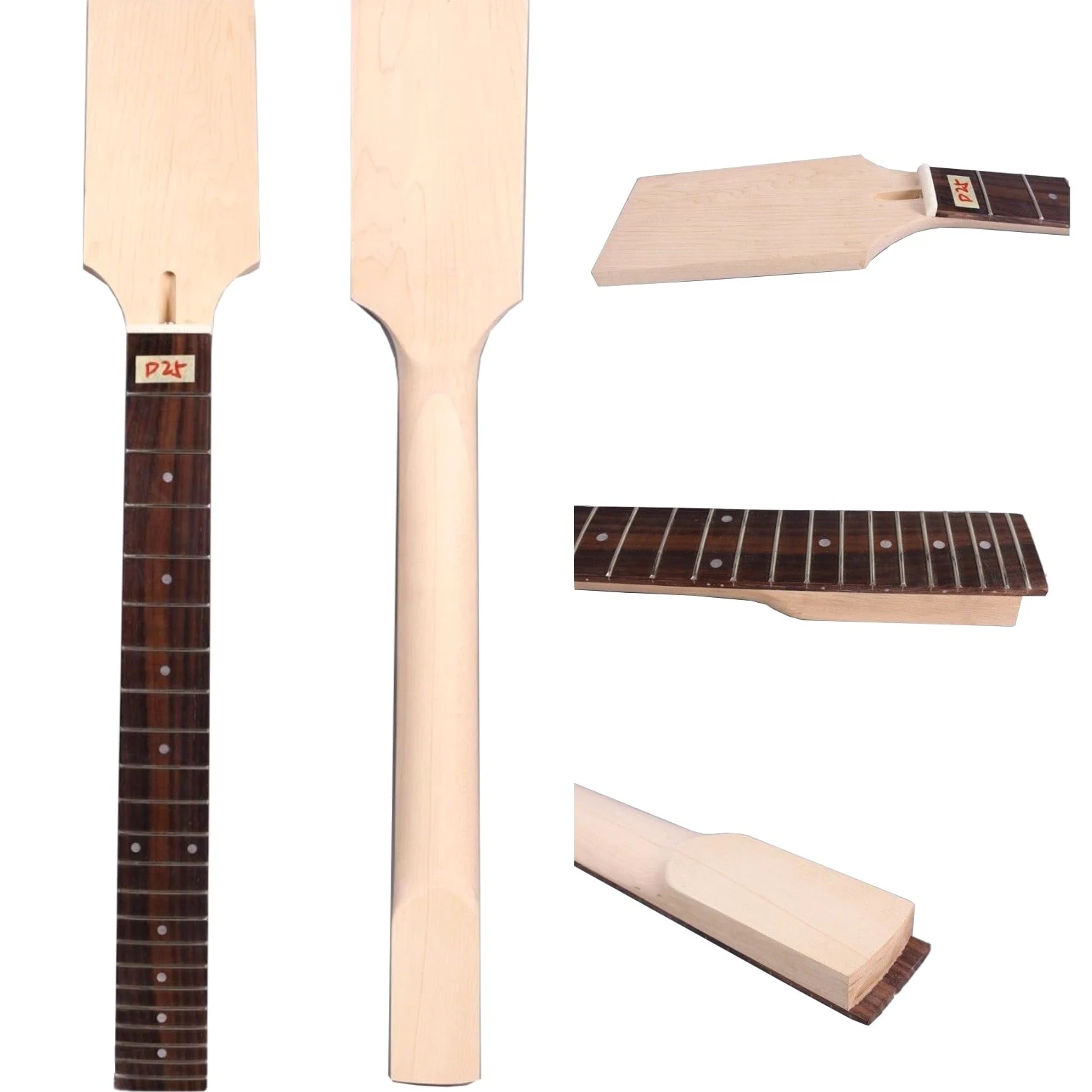 1X Manico For Chitarra Elettrica A 12 Corde In Acero 22 Tasti 24,75 Pollici Tastiera In Palissandro Testa Paddle # D2