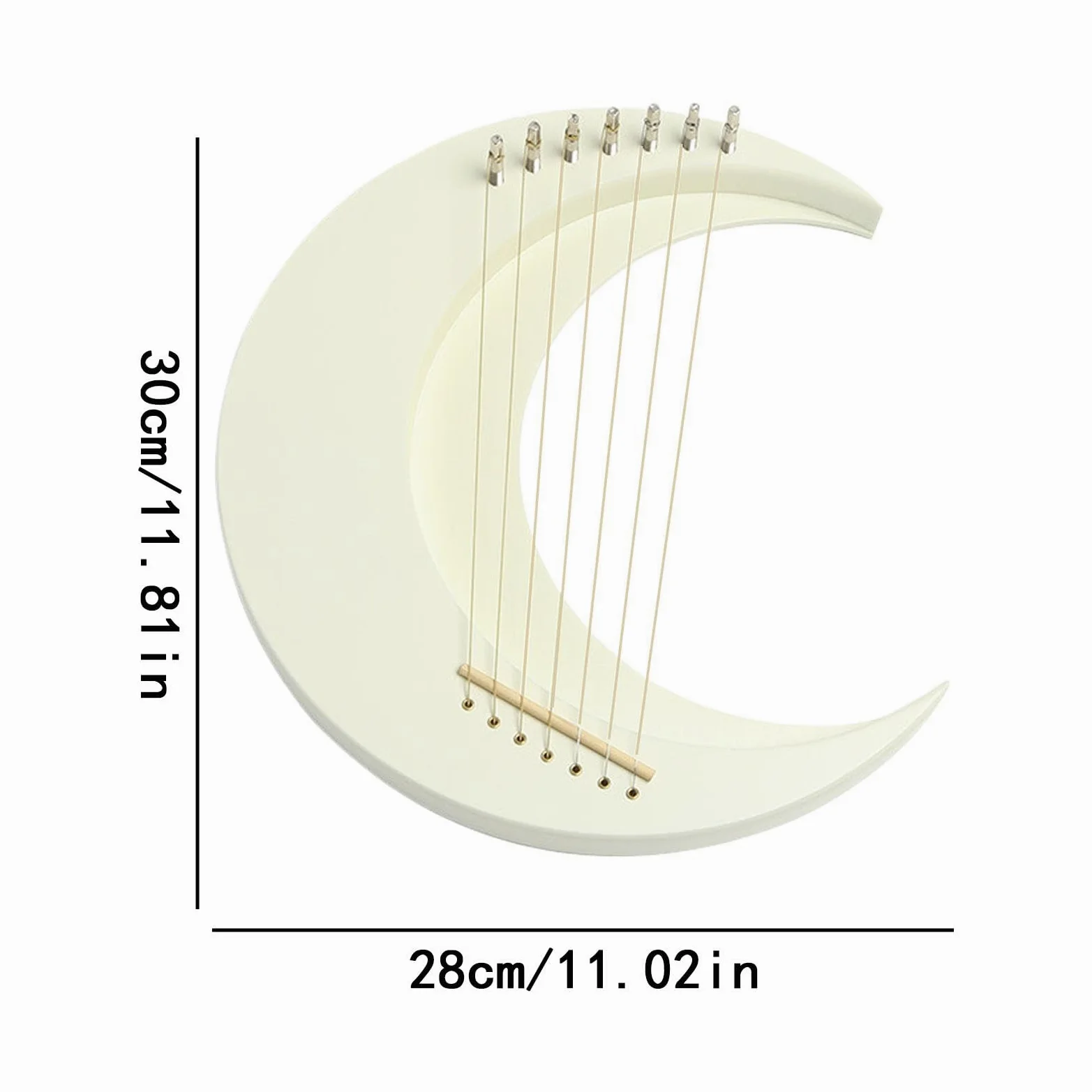 Strumento musicale arpa a lira,arpa a lira a | Arpa a lira in legno a 7 | corde per pianoforte a lira,Strumento musicale a con chiave per accordatura Strumento per arpa per caffè