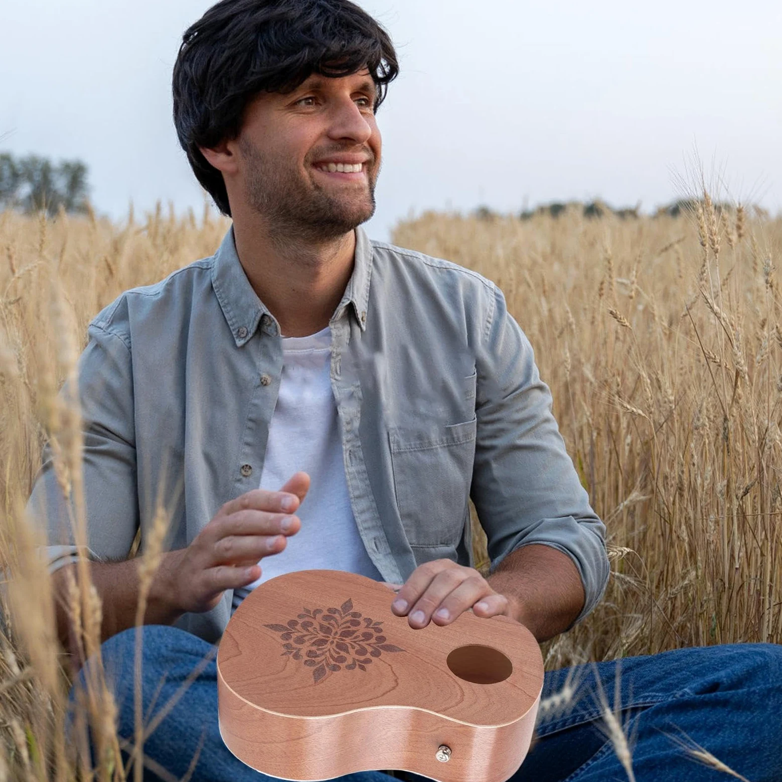 Strumento a tamburo manuale, tamburo manuale per bambini Strumento di legno | Musical Drum Toy, Strumento di percussione divertente per spettacoli tea