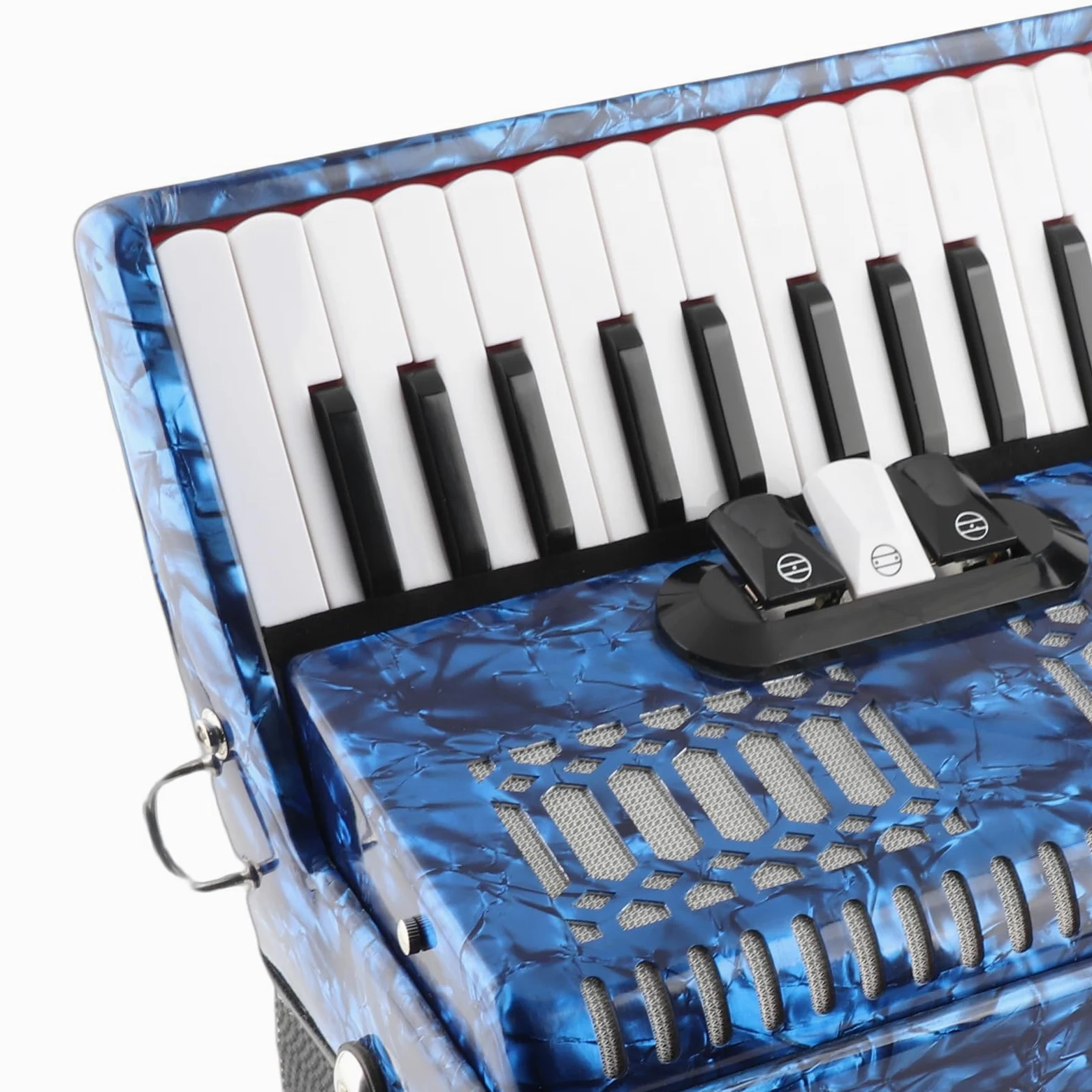 Dpofirs IRIN Fisarmonica in Celluloide ABS 26 Tasti 48 Bassi per Pianoforte, Strumento a Tastiera, Suona Liberamente con Buona Tenuta e Soffietti Morbidi, Adatto per Performance Sul Palco