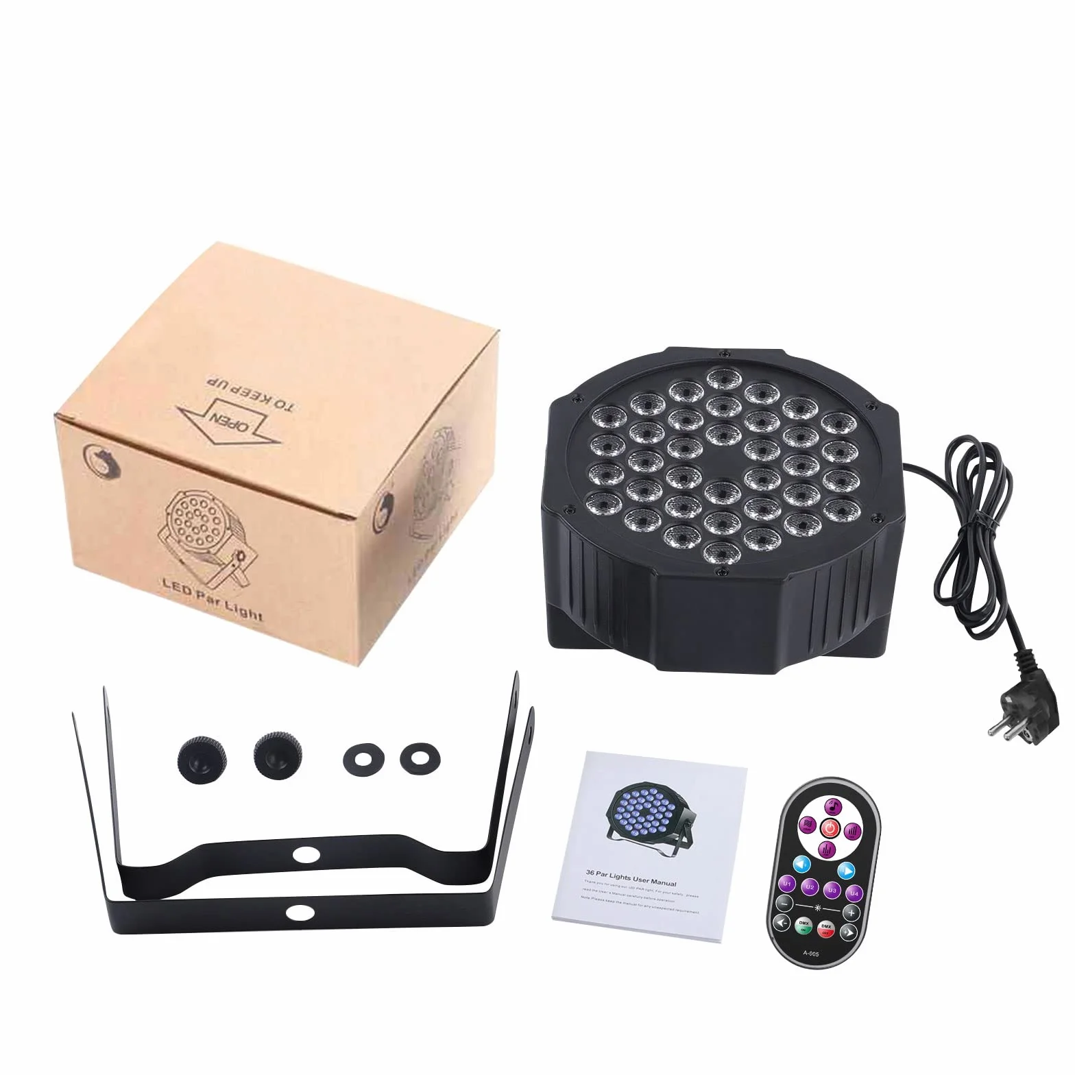 UKing Luce Effetto UV 36 X 2W LED Par Luci Nera UV DMX 512 con Telecomando 7 Modalità Ideale per DJ Bar Feste di Matrimonio