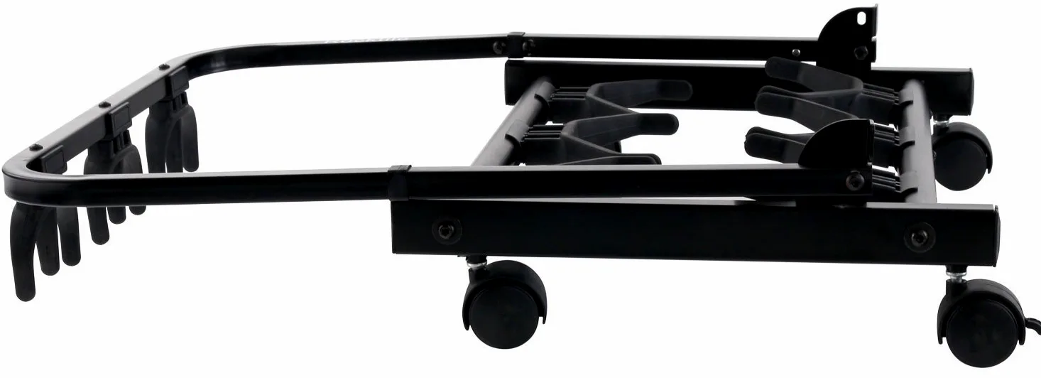 ROCKTILE Multistand Supporto per 3 chitarre: classica, acustica, elettrica, basso. Cavalletto pieghevole con ruote, supporto multiplo per strumenti a corde.