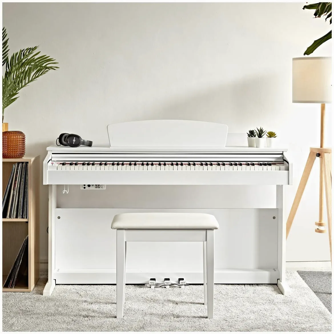 DP-10X Pianoforte Digitale di Gear4music + Accessori, Palissandro Scuro | 88 Tasti ad Azione Martelletto per un Jeu Espressivo, Registrazione USB e Memoria Interna, Metronomo e Modalità Apprendimento