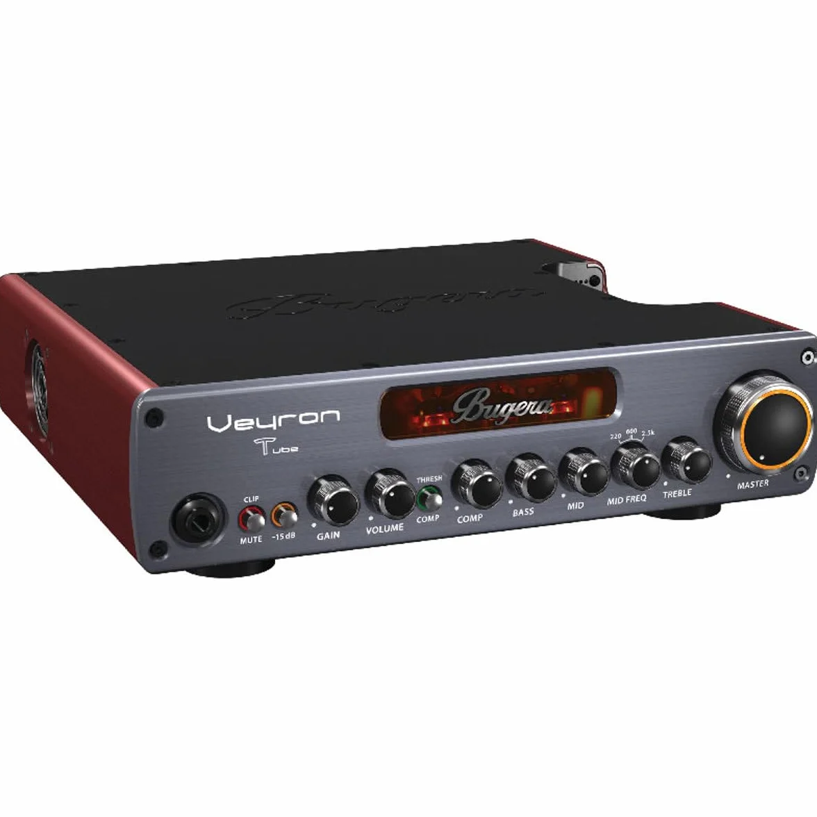 Bugera VEYRON TUBE BV1001T Amplificatore per basso compatto in classe D da 2000 Watt con preamplificatore valvolare, compressore ottico e tecnologia DYNAMIZER