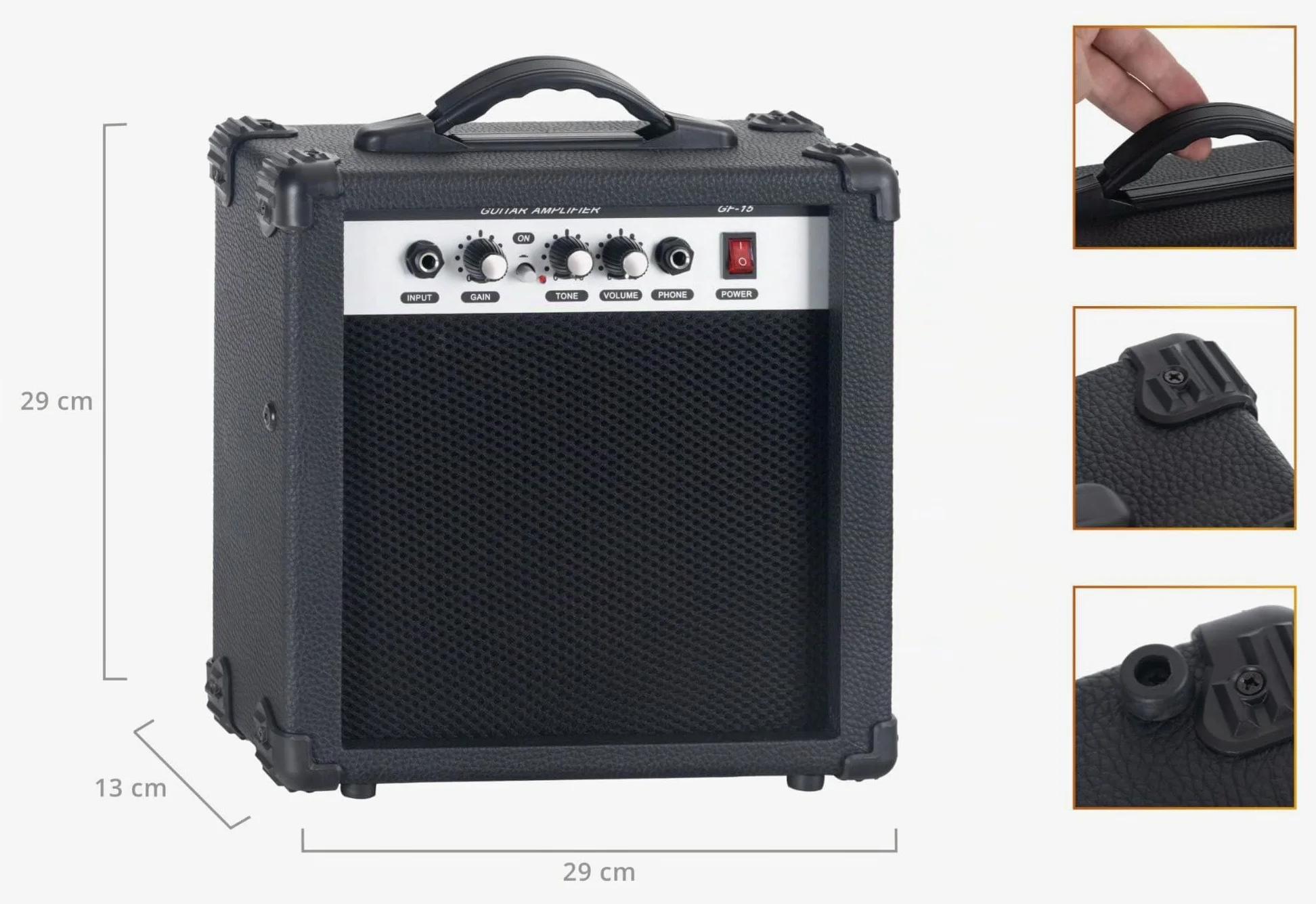 Set Chitarre Elettrica Rocktile Banger's Pack Black incl. Amplificatore | Chitarra Elettrica, Chitarra elettrica Rocktile ST-Style, Finitura Black, 3 pickup Single-Coil, Selettore a 5 vie, 5 x 4 cm