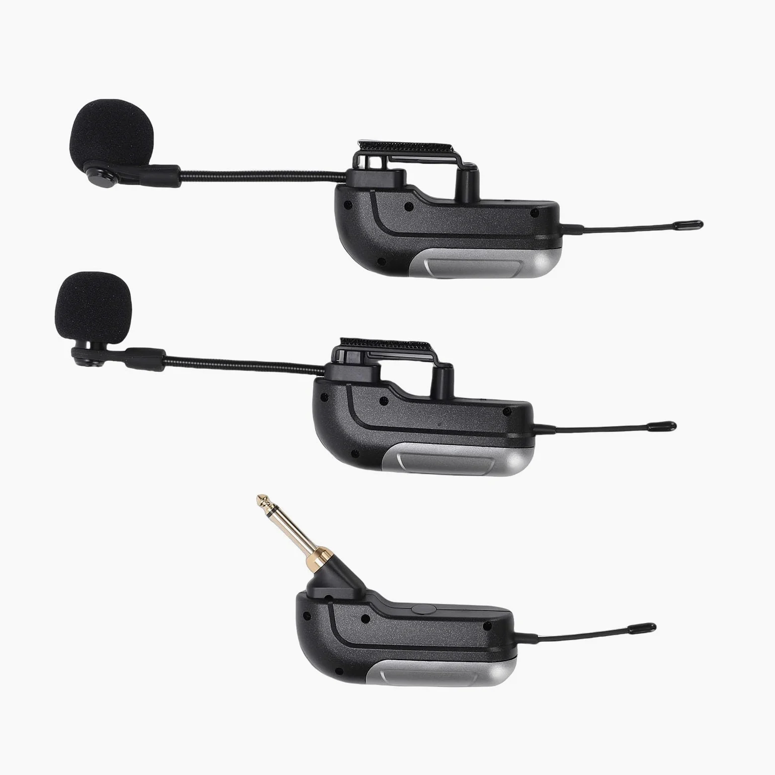 Jectse Microfono per Fisarmonica Wireless UHF, Raccolta a 360 Gradi, Suono Chiaro, Riduzione del Rumore, Durata della Batteria di 30 M, 6 Ore, con Ricevitore, per Spettacoli Sul Palco,