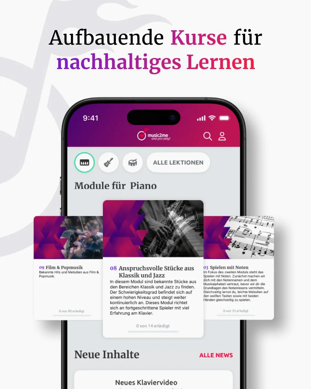 Music2me.de: pianoforte imparare – lezioni di pianoforte online per principianti ed esperti. 3 Monate