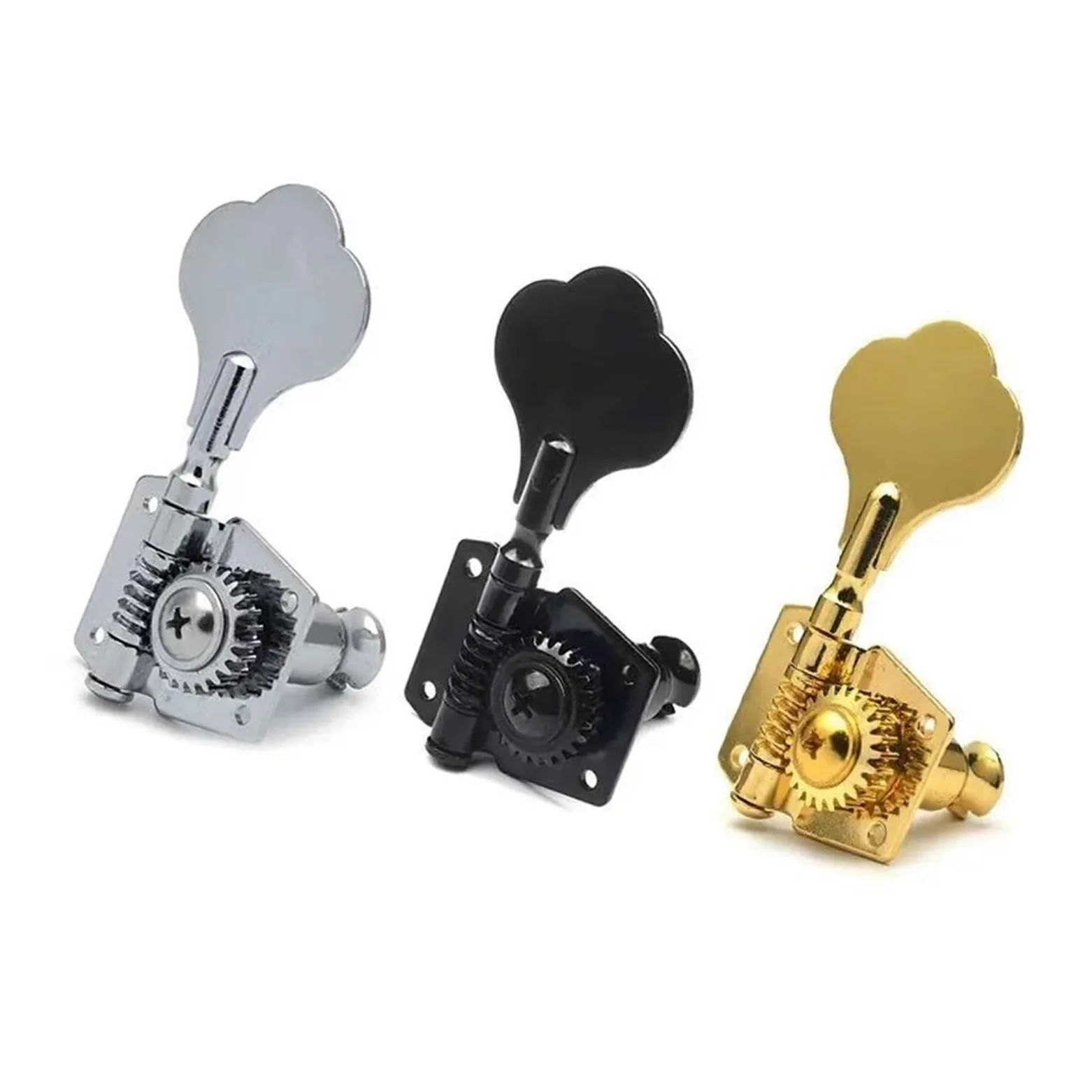 Accessori Per Sintonizzatore Per Chitarra Perni Per Chitarra Per Principianti Professionali A 4 Corde Per Basso Elettrico | Manopola per accordatura chitarra (argento 1L4R)