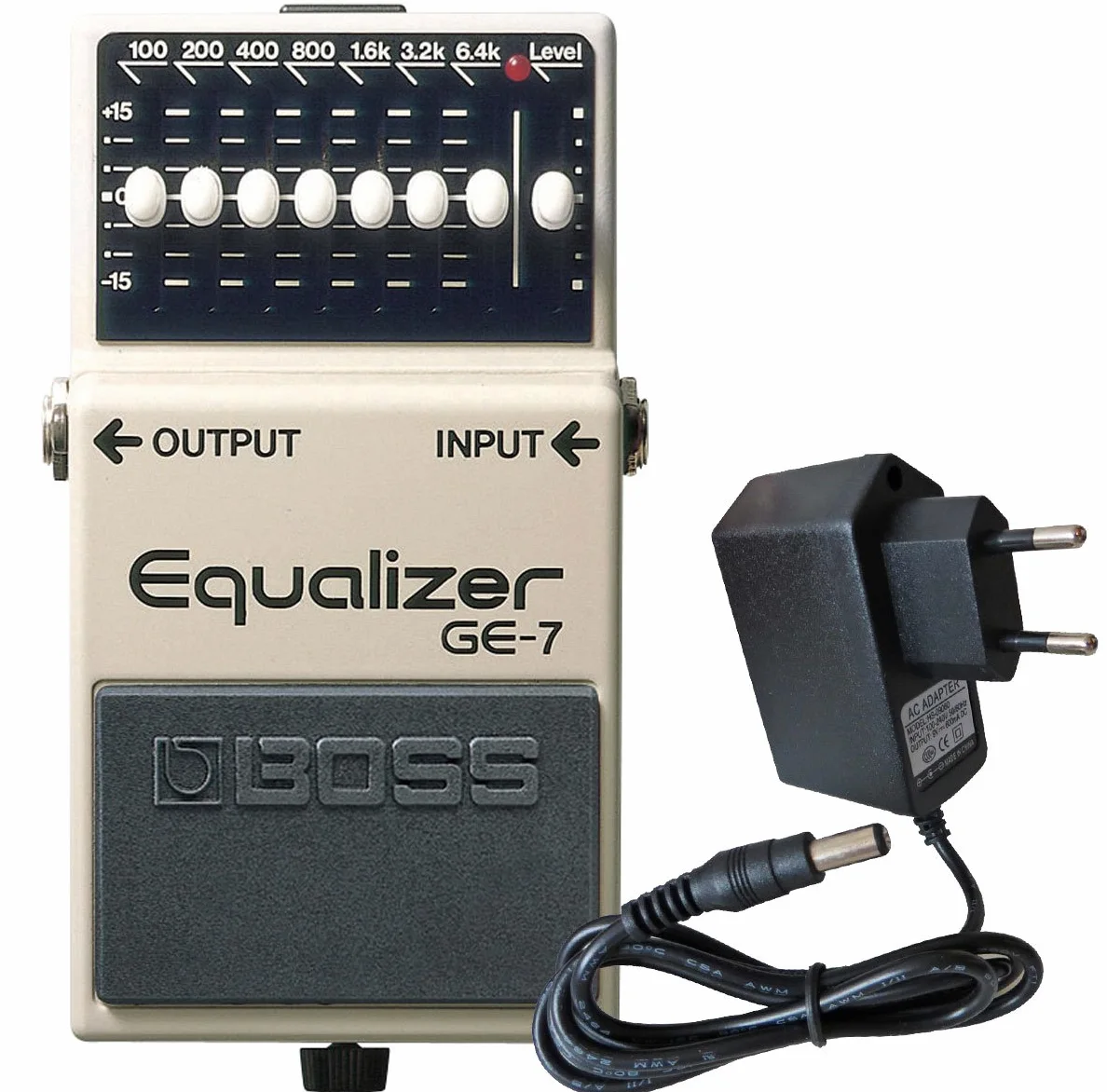Boss GE-7 Equalizzatore grafico per chitarra + alimentatore Keepdrum 9V