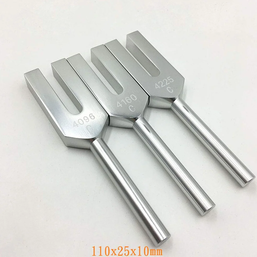 Set di 3 diapason ad alta frequenza per accordatura 4096 Hz, suono meraviglioso, per guarigione, strumento musicale, argento