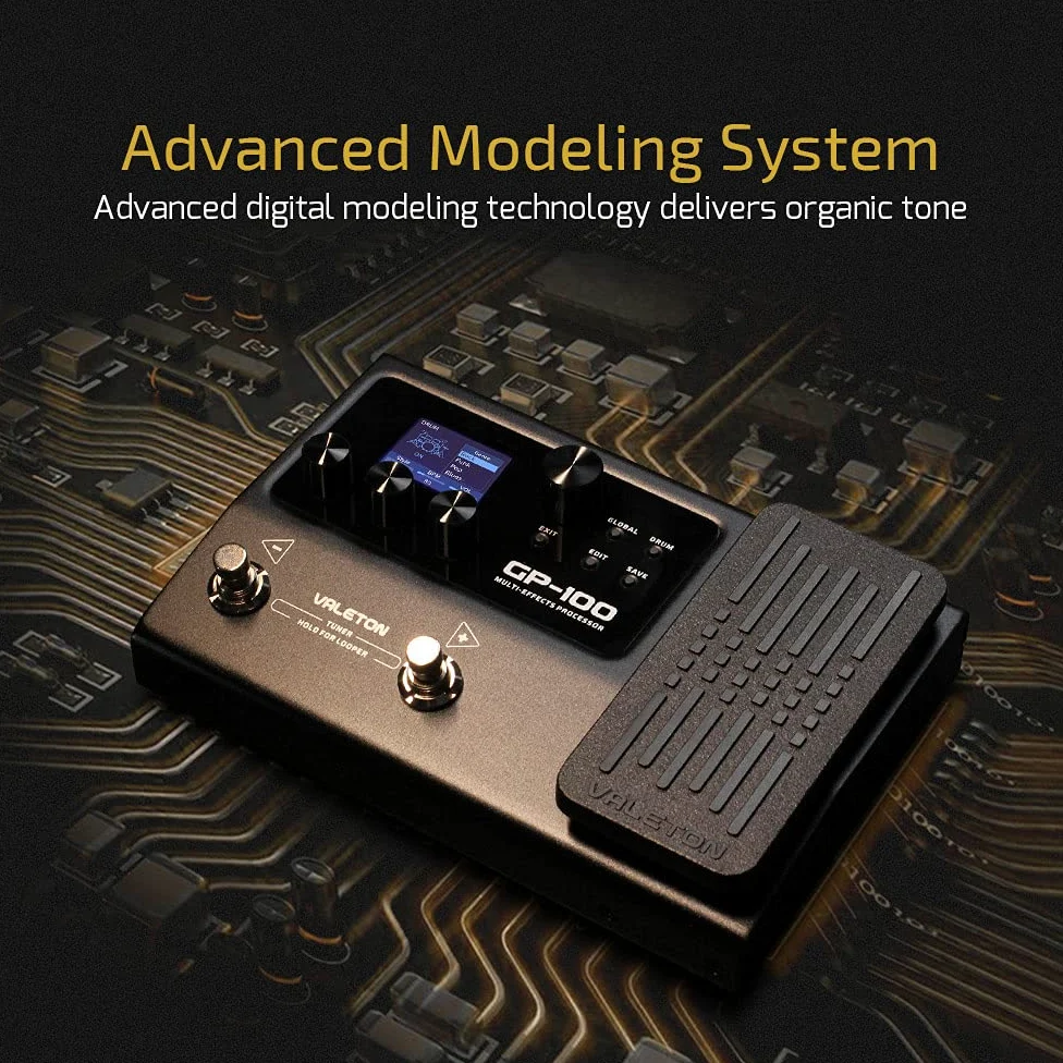 Valeton Multi Effetti Pedale Chitarra Processore con Espressione 140 effetti integrati 198 preset Modellazione di amplificatori Looper Presa IR OTG da fornitori di terze parti per live streaming