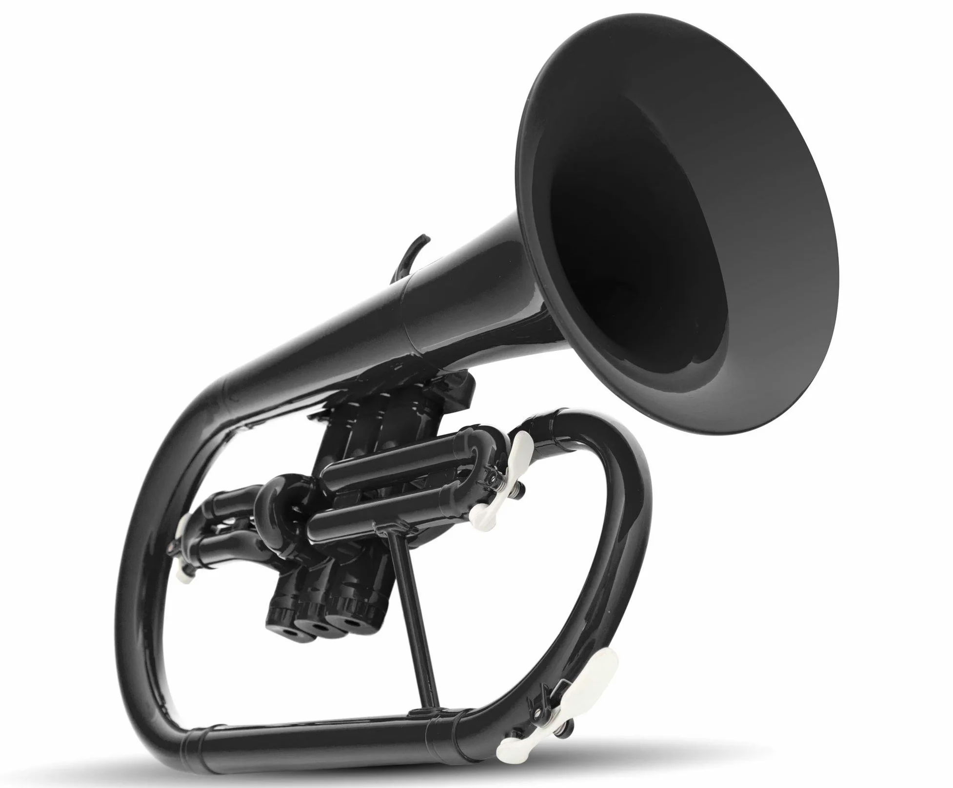 Classic Cantabile MardiBrass Flicorno in ABS Plastica - Valvole Perinet - 600g leggero - Foratura: 11,5 mm - incl. bocchino e custodia - nero