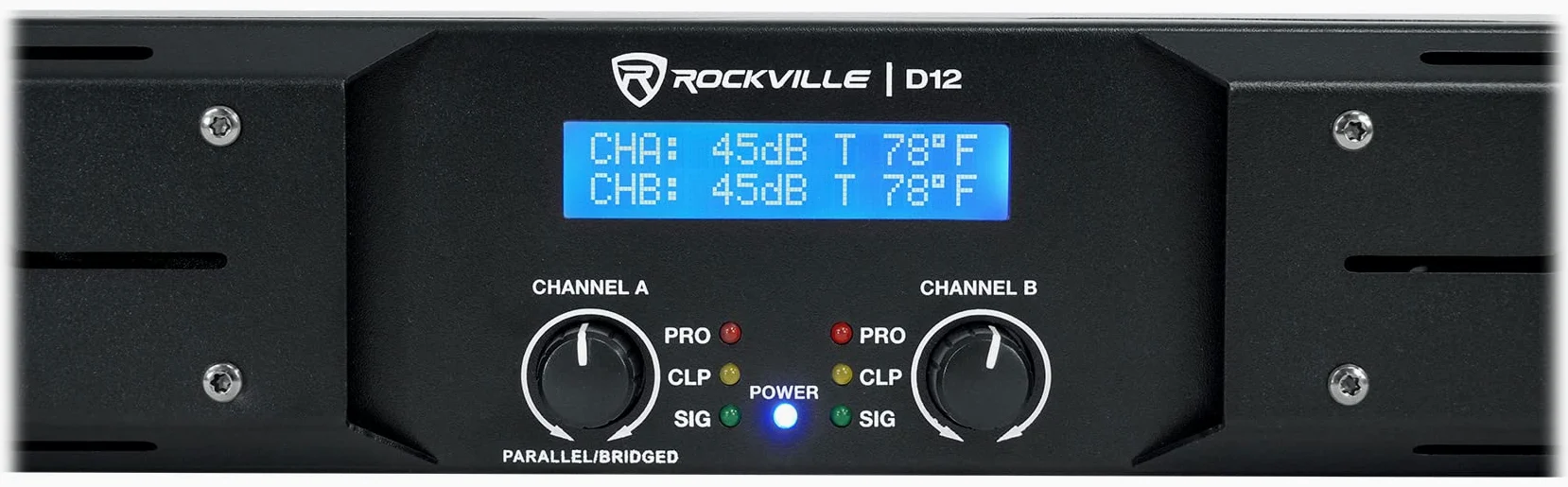 Rockville D12 5000w Picco/1400w RMS Amplificatore di Potenza 2 Canali Classe D Pro/DJ Amp
