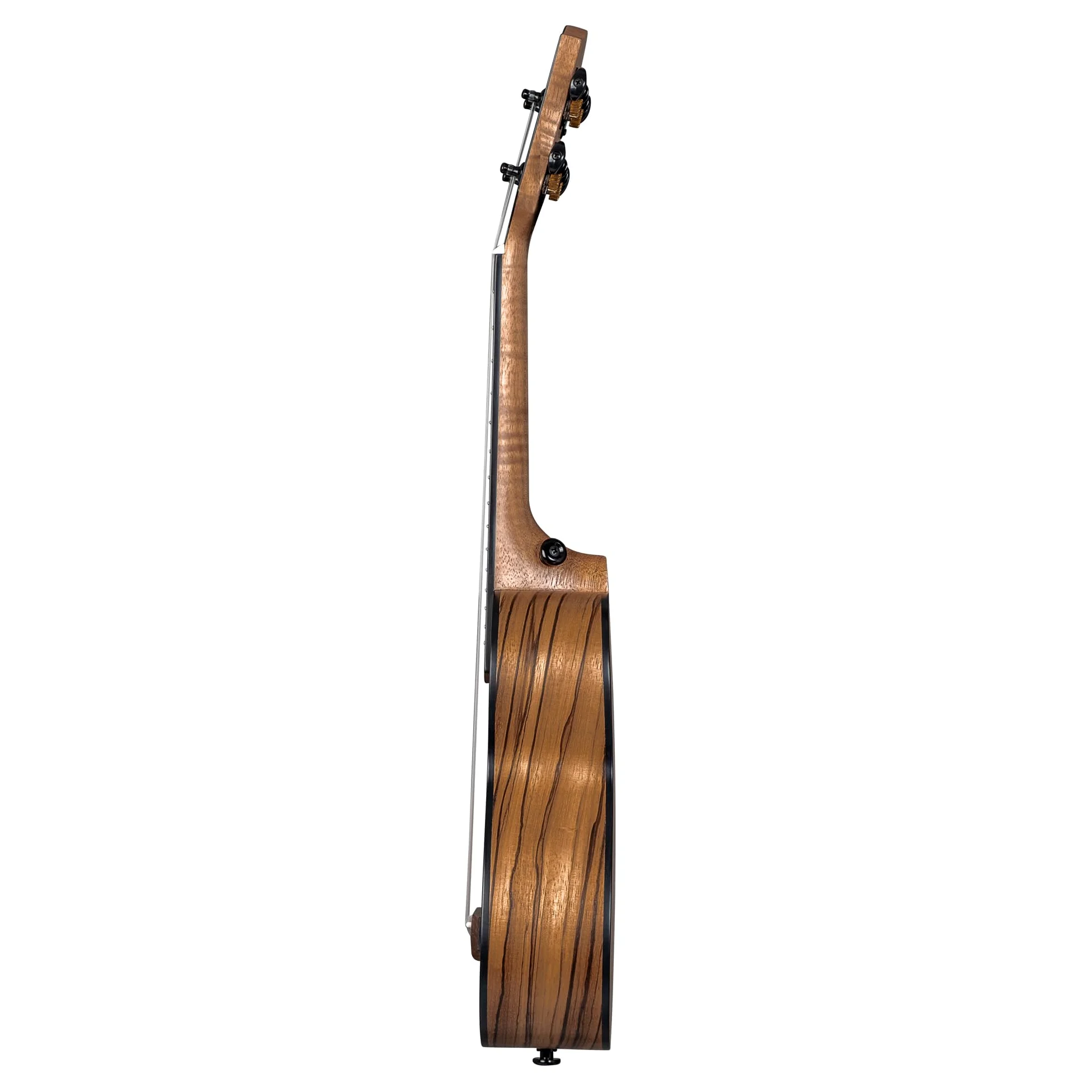 CASCHA Ukulele Zebra Wood – Legno di zebra di alta qualità, suono caldo, manico Okoume, tastiera in noce, finitura opaca, corde in carbonio, con custodia per il trasporto, soprano