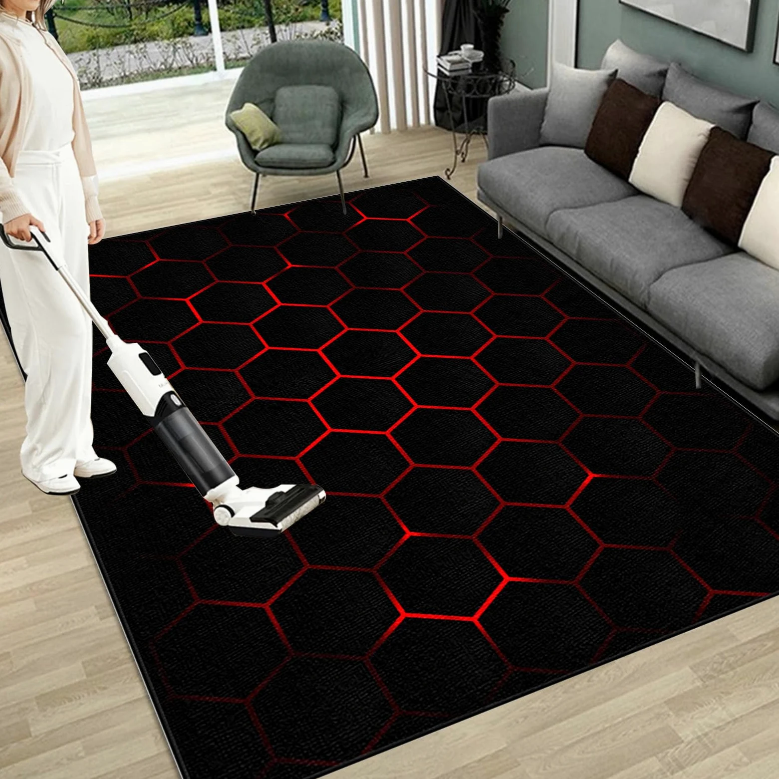 Tappeto Batteria Insonorizzato, Tappeto per Batteria, Drum Carpet per Batteria Elettronica, Assorbimento degli Urti Antiscivolo Pad, Drum Tappeto per Musica Pratica E Performance 200 x 160 cm
