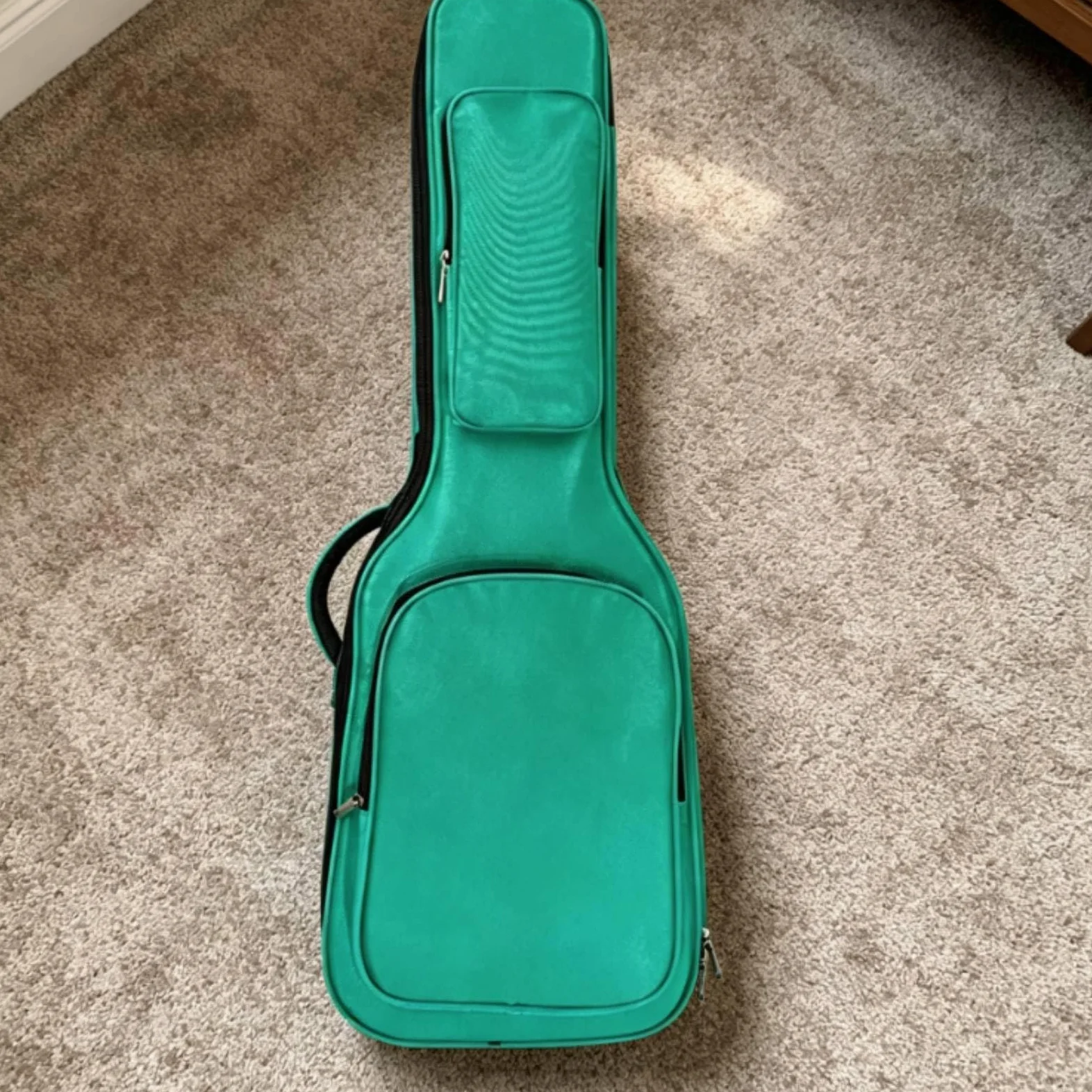 Zaino Chitarra Elettrica Custodia Borsa Astuccio Imbottito 25 Mm Materiale Oxford Idrorepellente Interno Morbido Tasche Multiple Maniglia Robusta