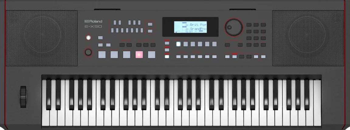 Roland E-X50 Tastiera Arranger Elettronica – Facile da usare | Speaker Stereo | Bluetooth | Suoni Roland Professionali | Ingresso Microfonico | Funzione di Accompagnamento Automatico
