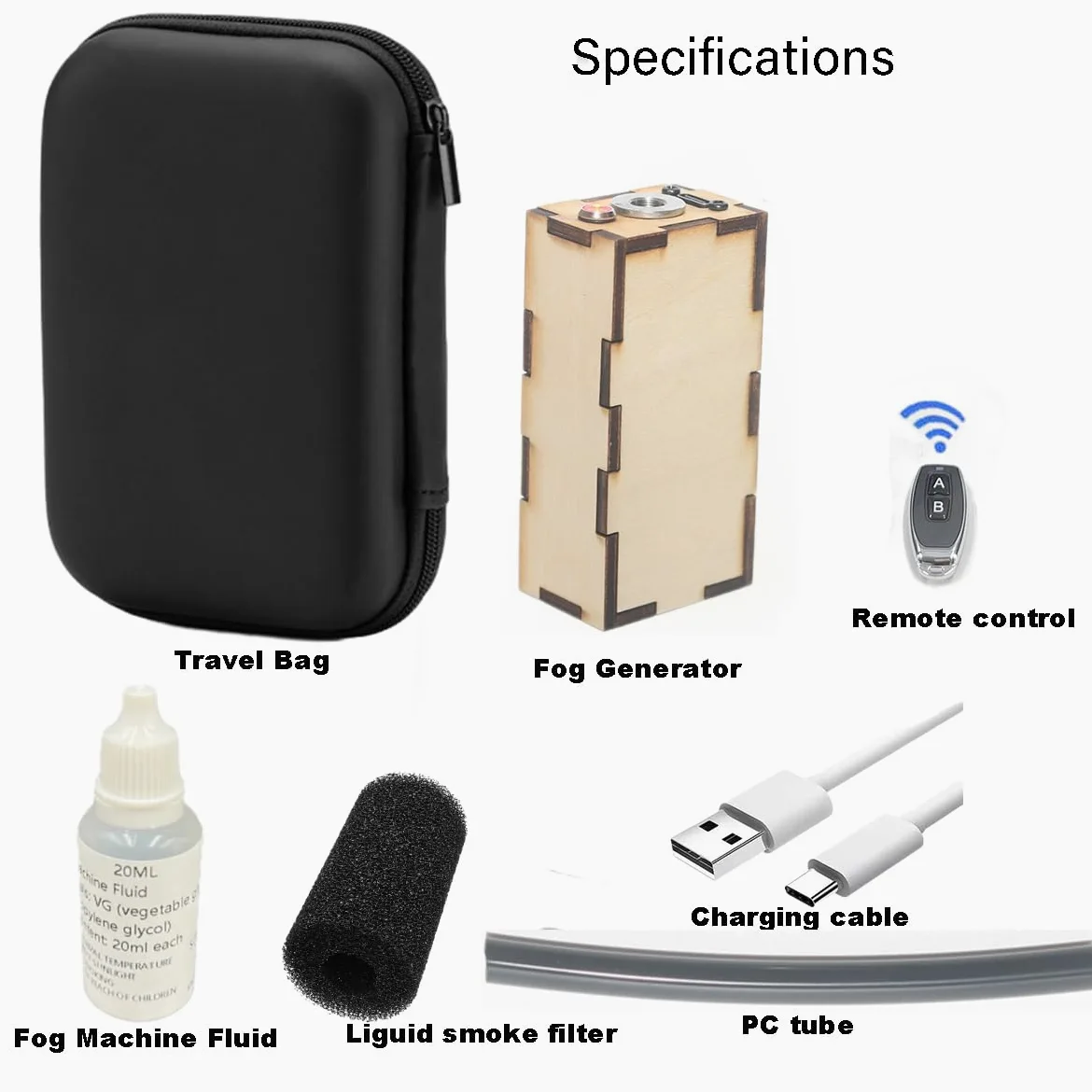 Macchina del Fumo Portatile con Telecomando, Mini Nebbiogeno per Effetti Scenici, Feste, Halloween