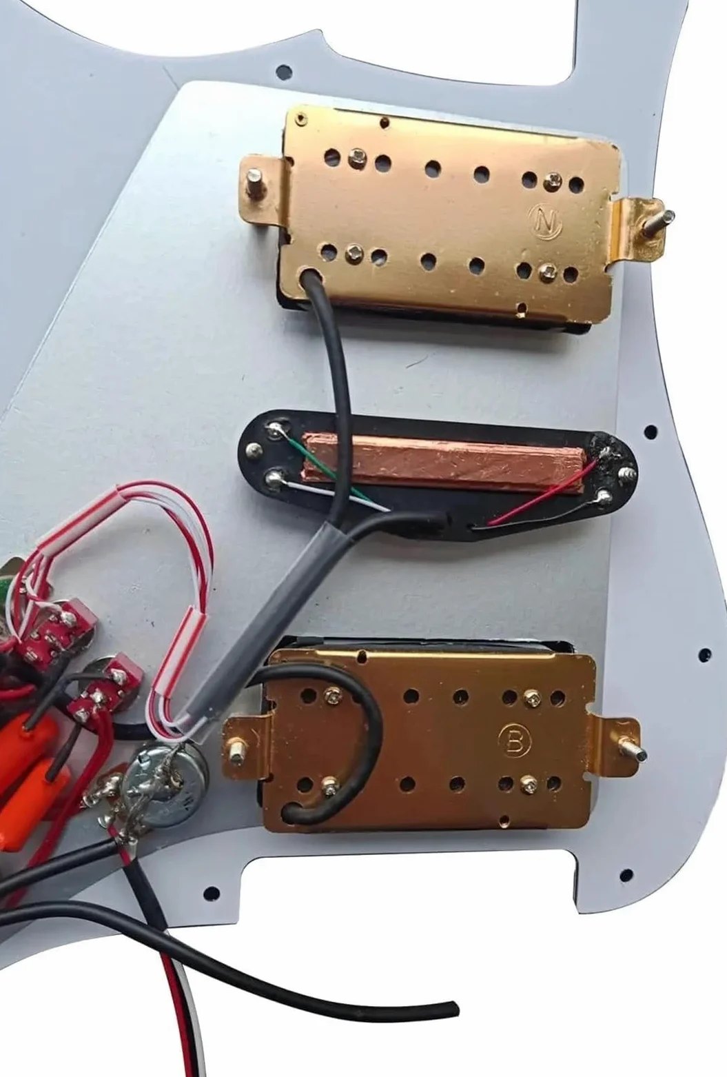 pickup per battipenna pre-cablato Mini Humbucker Pickup HSH Precablati Ad Alto Rendimento Multi 4 Switch Single Cut 20 Toni Parti Di Ricambio Per Chitarra Elettrica(3/4)