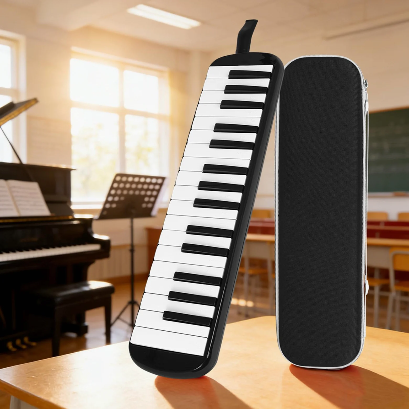 Armonica a bocca compatta con 32 che offre toni nitidi e facile apprendimento Piccola melodica per appassionati musica Strumento a tastiera professionale