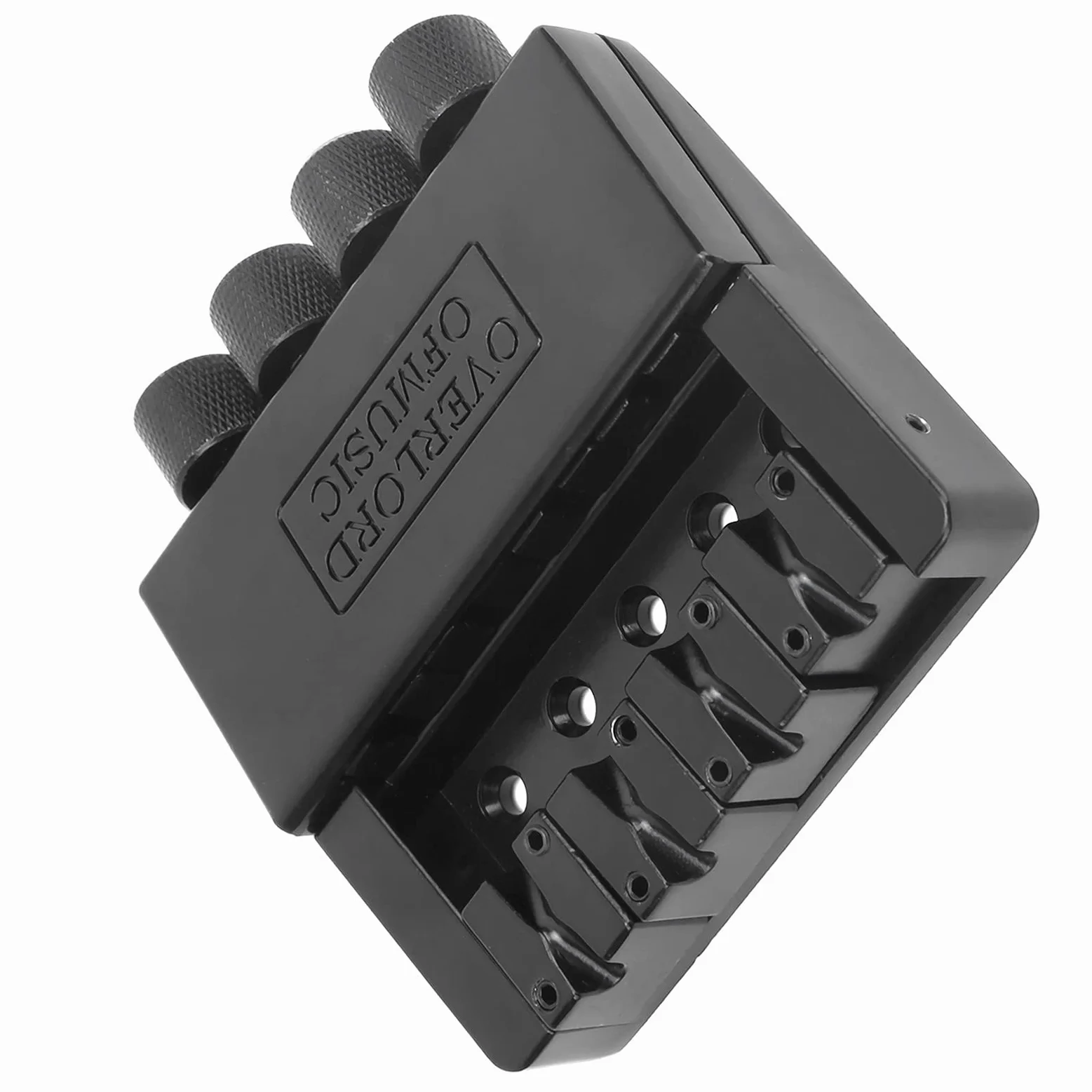 POENVFPO Kit Ponte e Cordiera in Lega di Zinco a 4 Corde per Basso Elettrico Senza Testa, Hardware di Installazione Completo, Accessorio Musicale Professionale