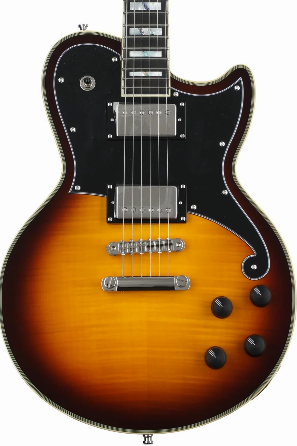 D'Angelico Deluxe Atlantic Vintage Sunburst Electric Guitar with Case