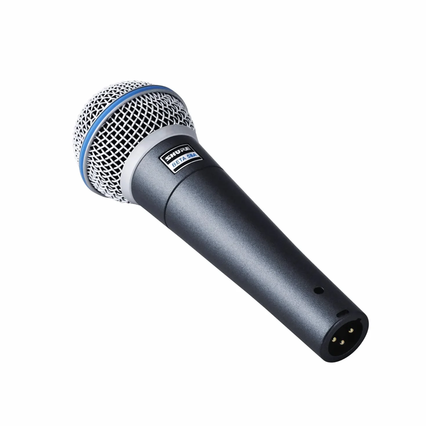 Shure BETA 58A Microfono Vocale Microfono dinamico supercardioide a elemento singolo per palcoscenico e studio, include adattatore per stativo regolabile A25D